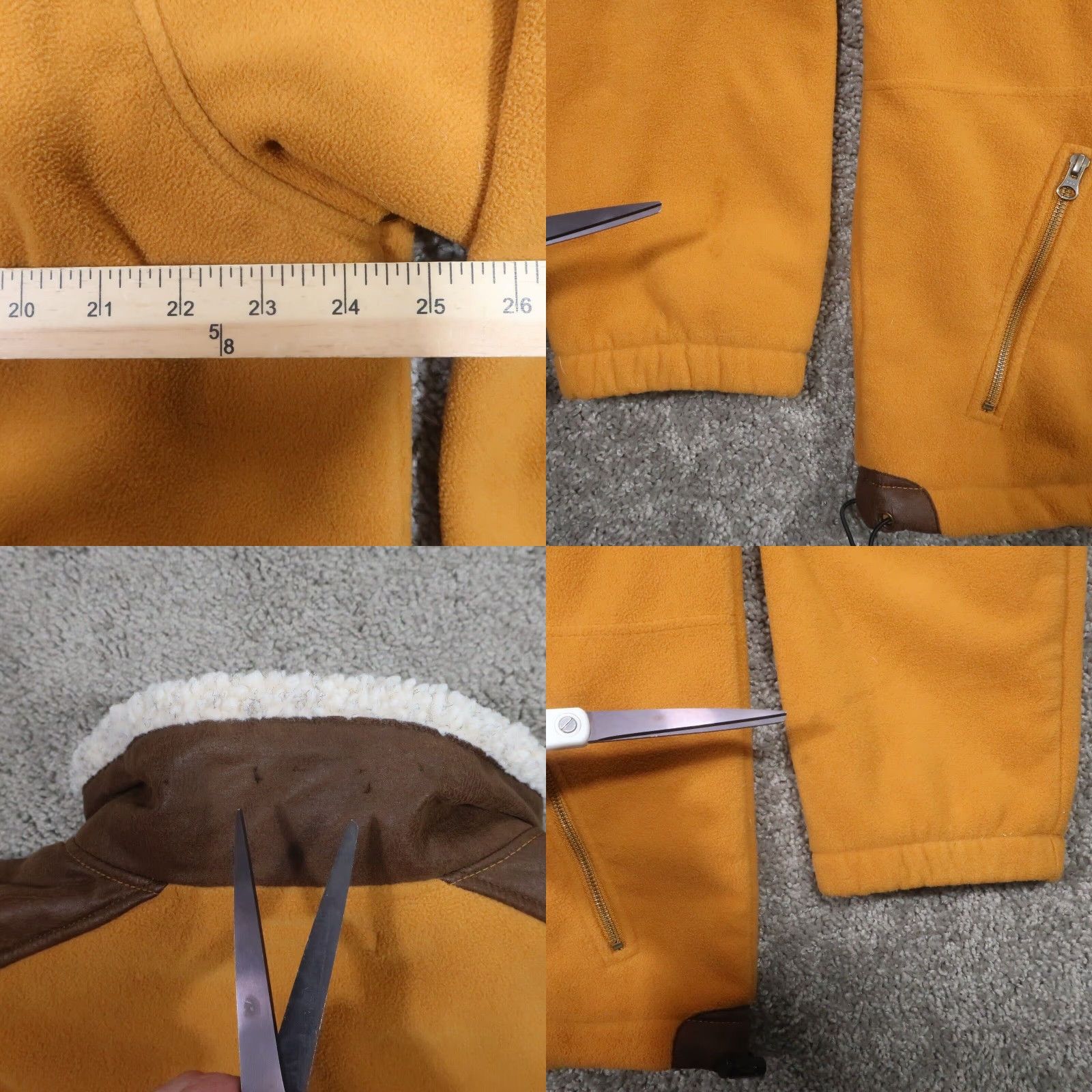 The Territory Ahead Territory Ahead Bomber Jacket Mens XL Orange Fleece Full Zip Sherpa Collar Stand-Up 90s Outdoor American Casual Workwear Size US XL / EU 56 / 4 - 8 Thumbnail