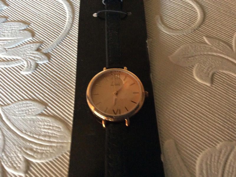 Designer limit ladies rose gold dial black leather strap watch Size ONE SIZE - 4 Thumbnail