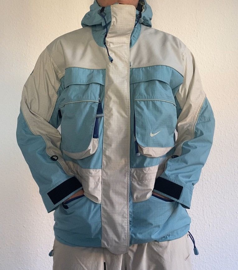 Nike × Nike ACG × Vintage Vintage Nike ACG Hardshell Jacket Parka babyblue creme Size US M / EU 48-50 / 2 - 5 Thumbnail
