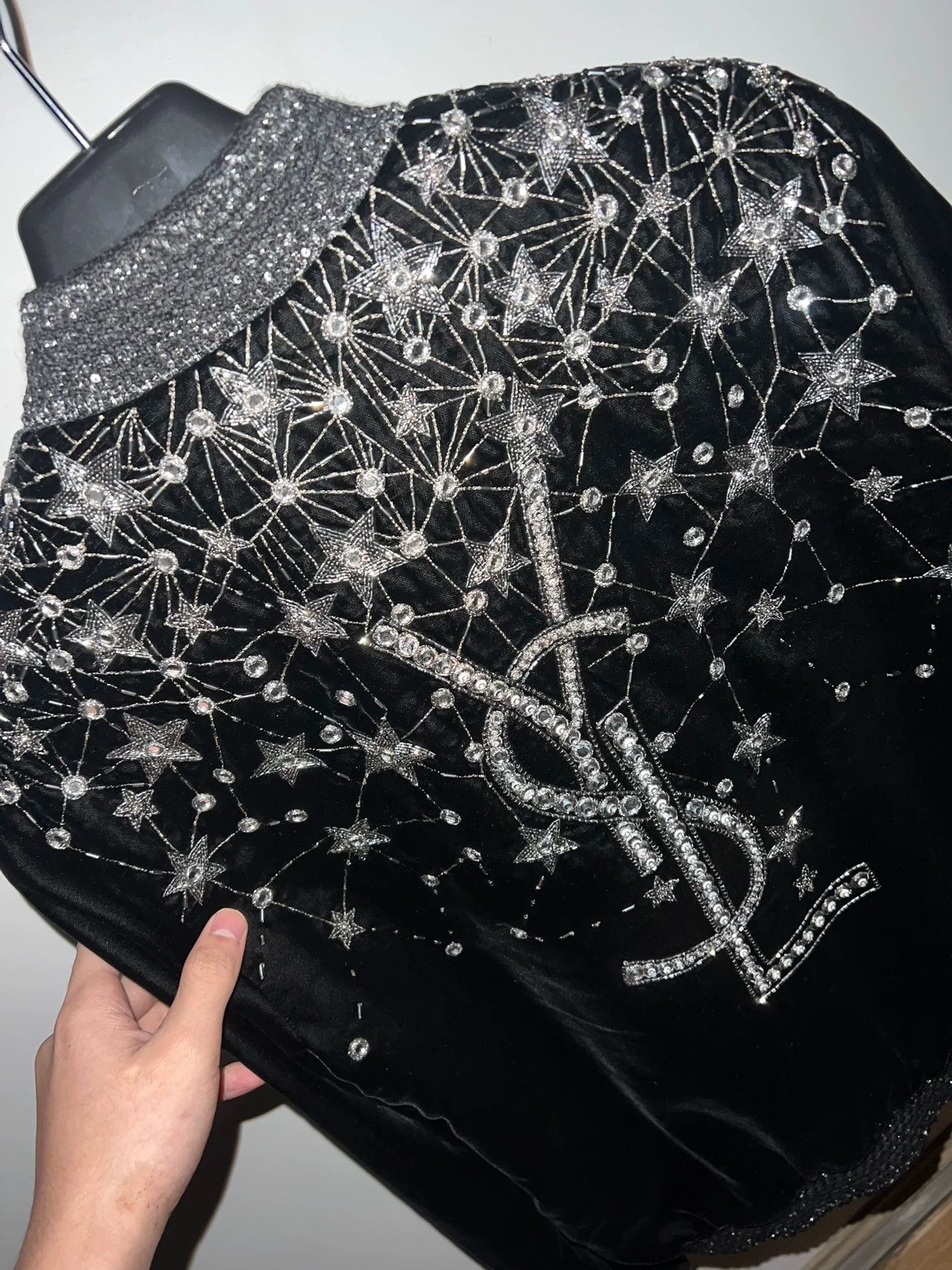 Saint Laurent Paris Saint Laurent SLP 2019 FW YSL Rhinestone Jacket Size S / US 4 / IT 40 - 4 Thumbnail