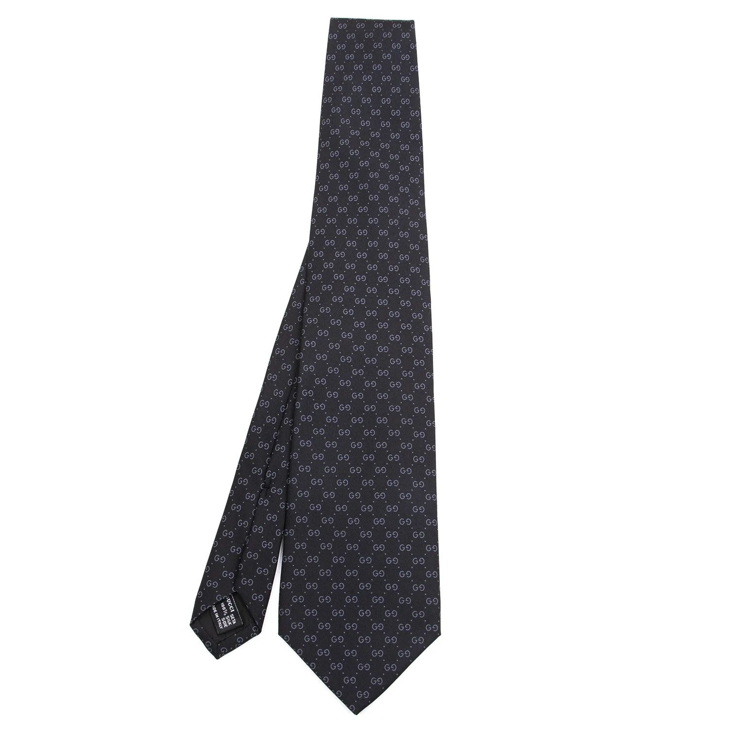 Gucci Silk GG Print Tie in Black Size ONE SIZE - 1 Thumbnail