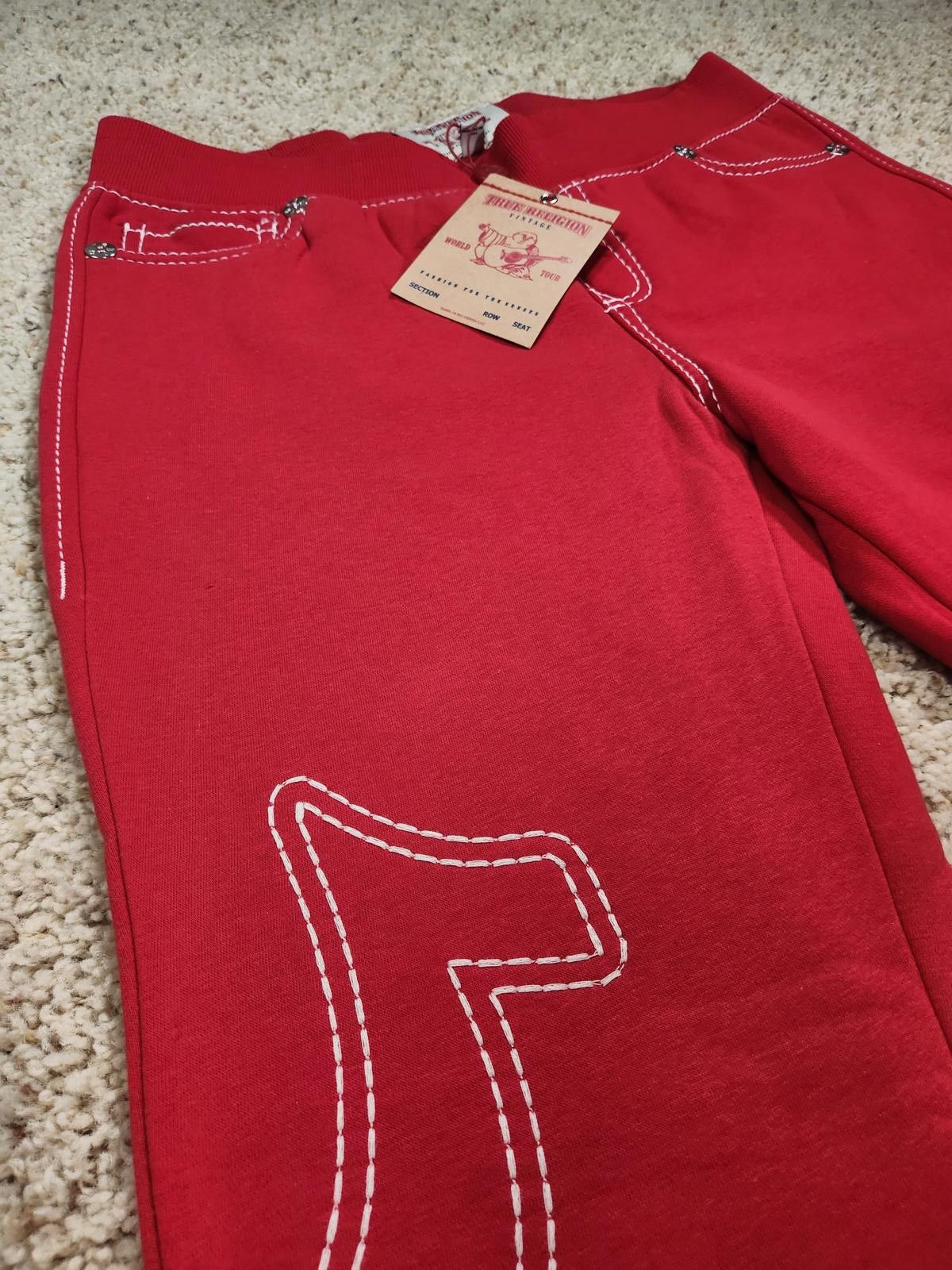 True Religion NEW True Religion Pull-On Flare Jeans Red Anniversary Large Size 36" / US 14 / IT 50 - 4 Thumbnail