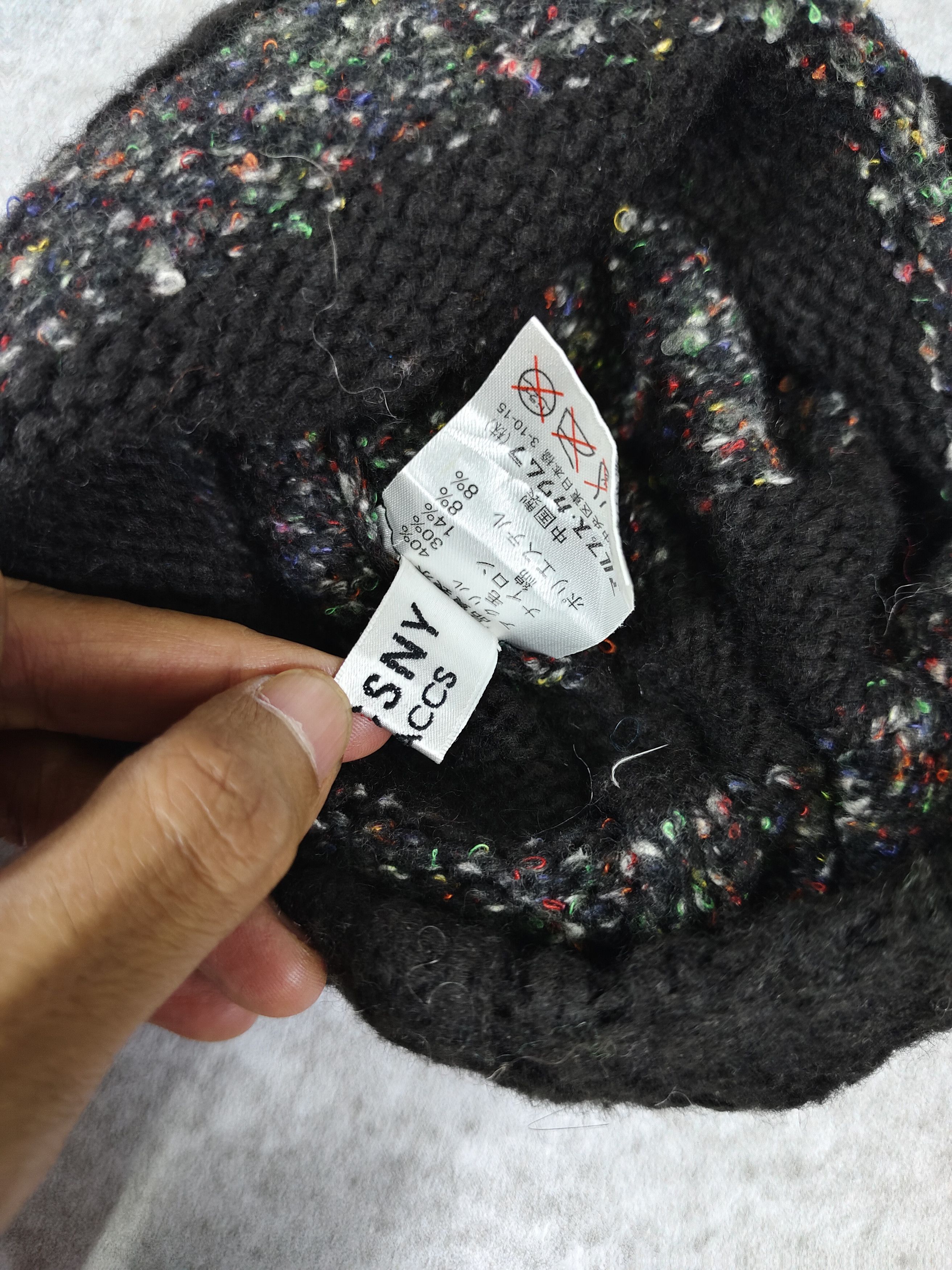 Yohji Yamamoto S’ACSNY Y’s Accs Yohji Yamamoto Nep Knit Wool Blend Beanie Size ONE SIZE - 8 Thumbnail