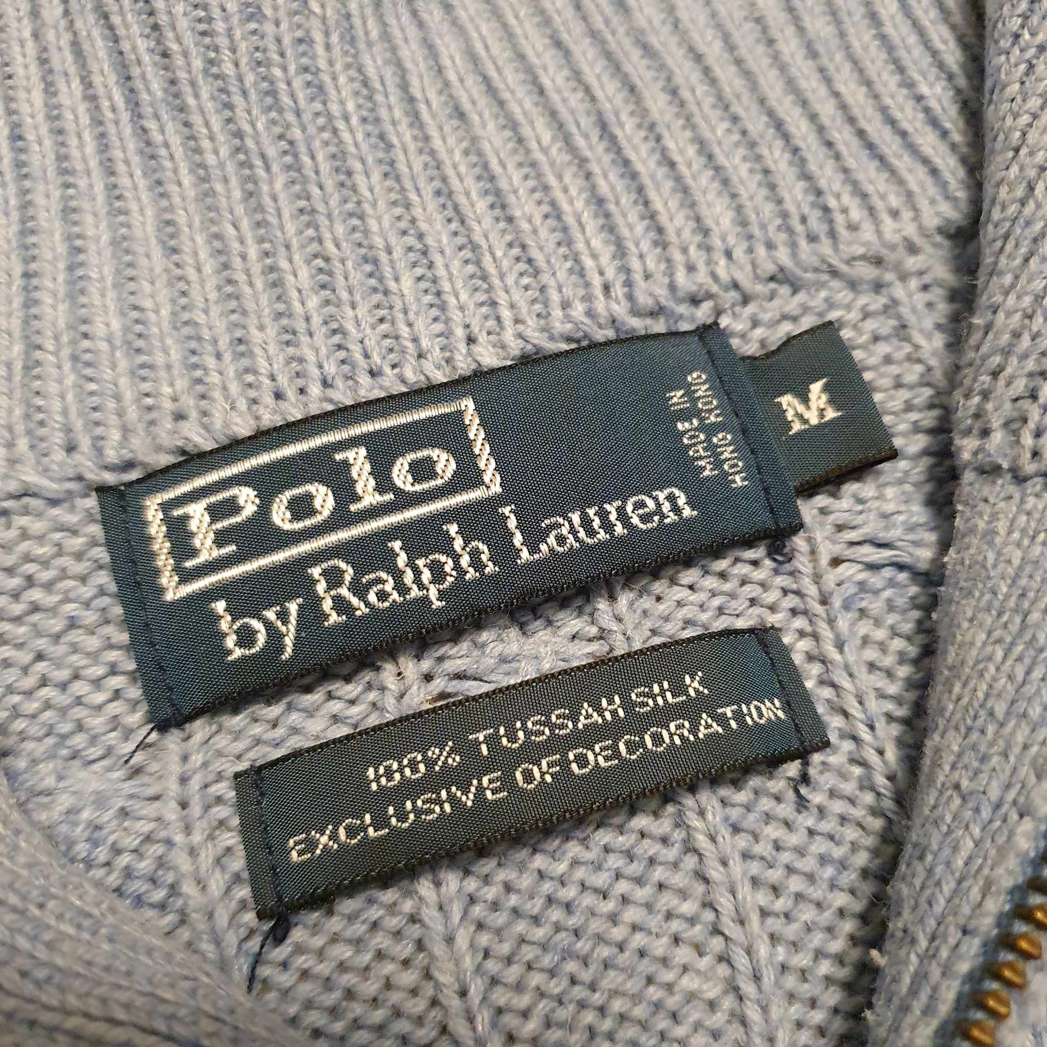 Polo Ralph Lauren × Ralph Lauren Polo Ralph Lauren Silk Cable-Knit Half-Zip Sweather Jumper Size US M / EU 48-50 / 2 - 7 Thumbnail