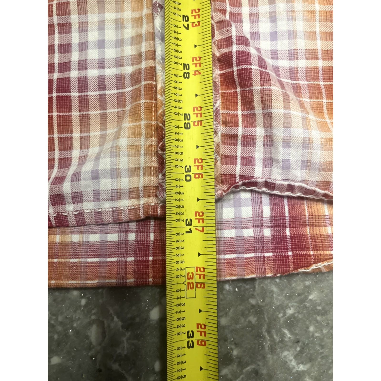 Wrangler Wrangler Shirt Mens Large Pearl Snap Western Cowboy Plaid Orange Red Button-Up Long Sleeve Casual Workwear Size US L / EU 52-54 / 3 - 5 Thumbnail