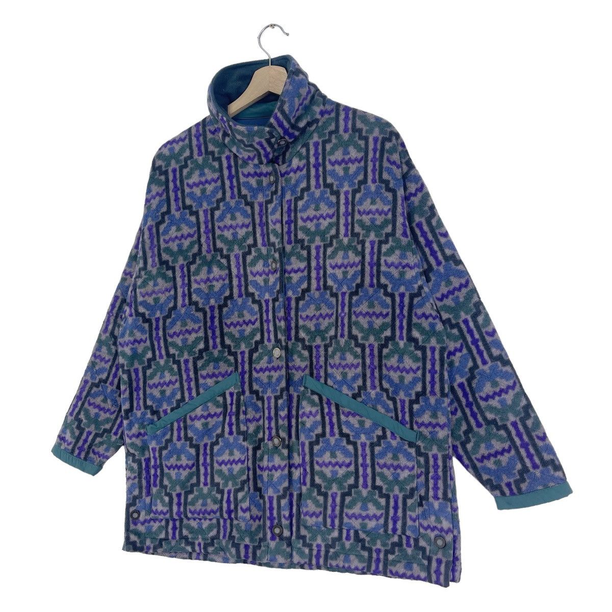 Patagonia × Vintage 90’s Patagonia Barn Tehuelche Chalcoal Fleece Jacket Size US L / EU 52-54 / 3 - 5 Thumbnail