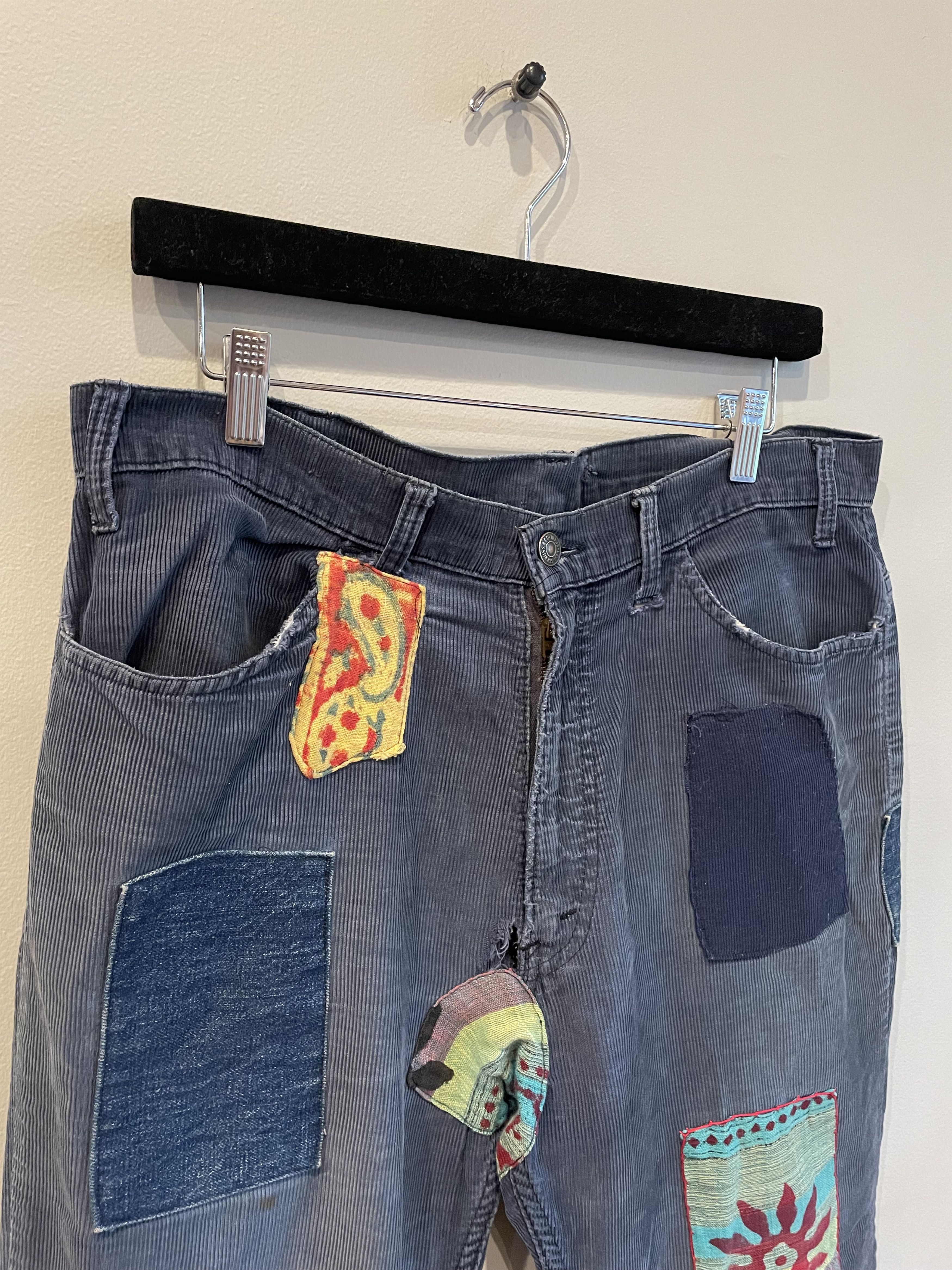 Levi's 70s Corduroy Flared Pants Size US 33 - 2 Thumbnail