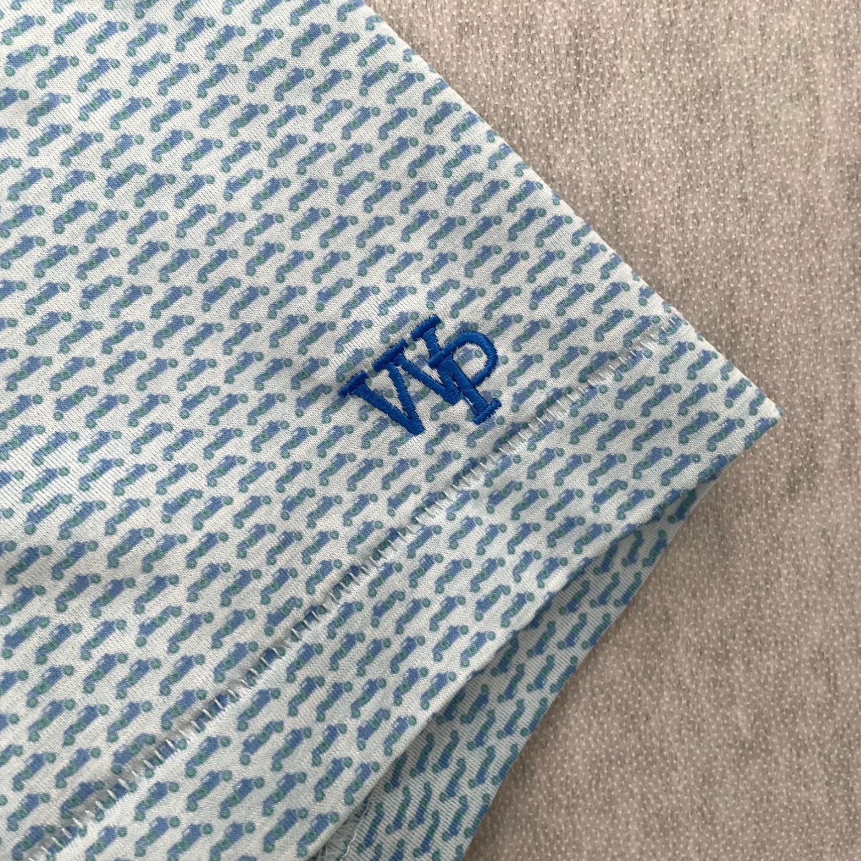 Peter Millar VINTAGE Peter Millar Crown Crafted Polo Shirt Mens Adult XL Blue All Over Race Car Print Golf Polo Shirt Mens XL Blue Cars 90s Size US XL / EU 56 / 4 - 5 Thumbnail
