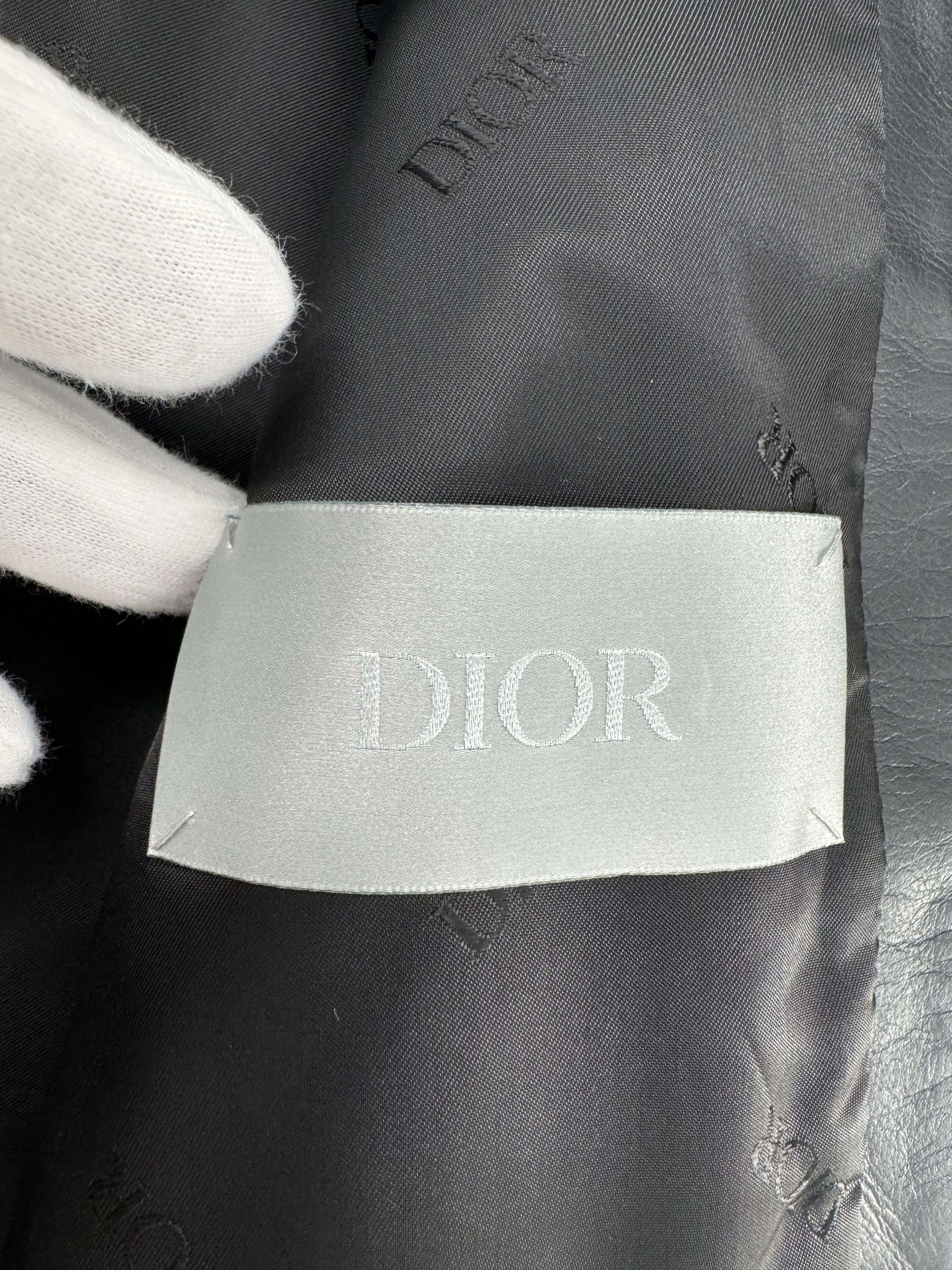 Dior Dior - Saddle D Pocket Biker Jacket In Grey Bull Leather M Size US M / EU 48-50 / 2 - 3 Thumbnail