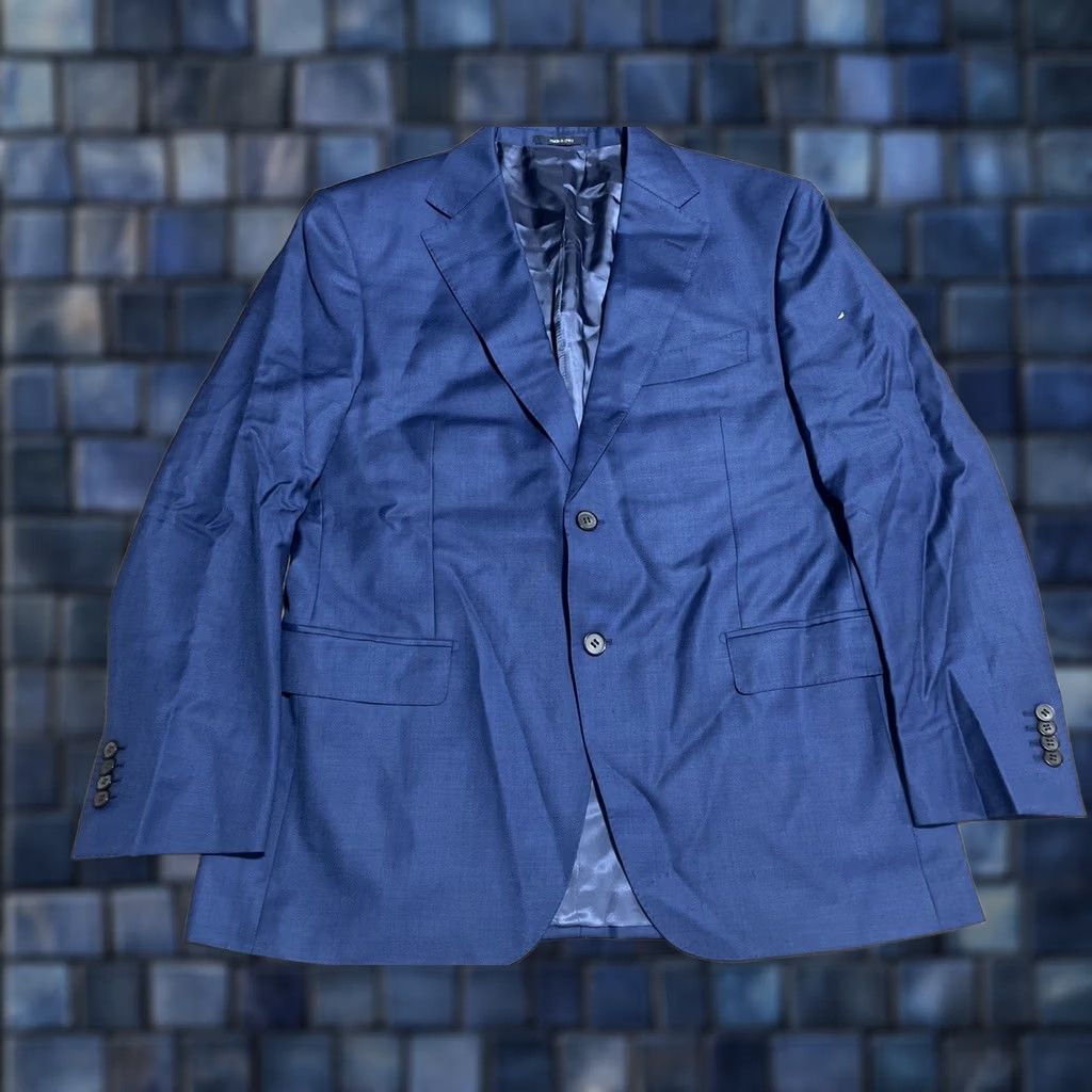 Suitsupply Suitsupply Blazer Sport Coat 42S Vitale Barberis Canonico Perennial Napoli Wool Blue Notch Lapel Two-Button Single-Breasted Slim Jacket Men Regular Size 42R - 1 Thumbnail