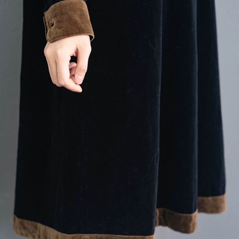 Kenzo KENZO Brown hooker black velvet slanted front dress vintag Size M / US 6-8 / IT 42-44 - 5 Thumbnail