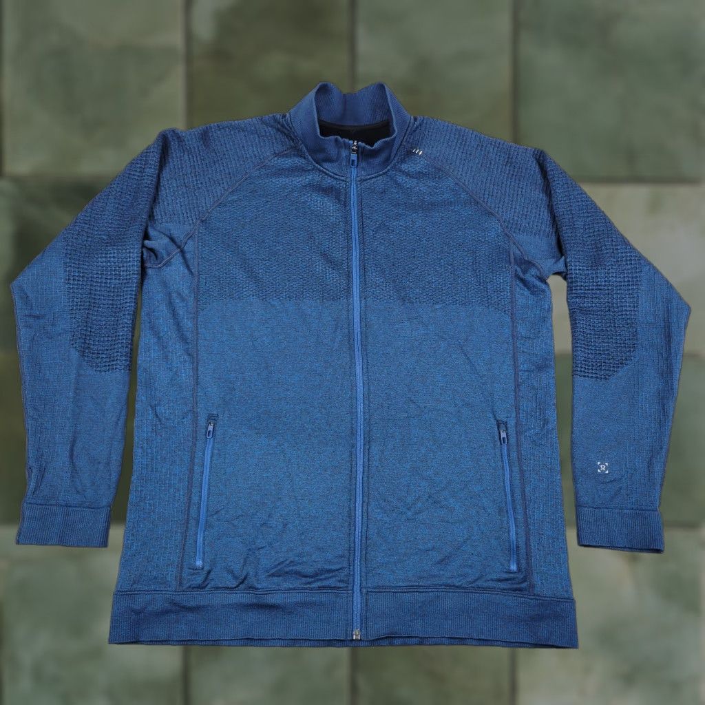 Lululemon Lululemon Engineered Warmth Jacket Mens 2XL Blue Full Zip Merino Wool Blend Size US XXL / EU 58 / 5 - 1 Thumbnail