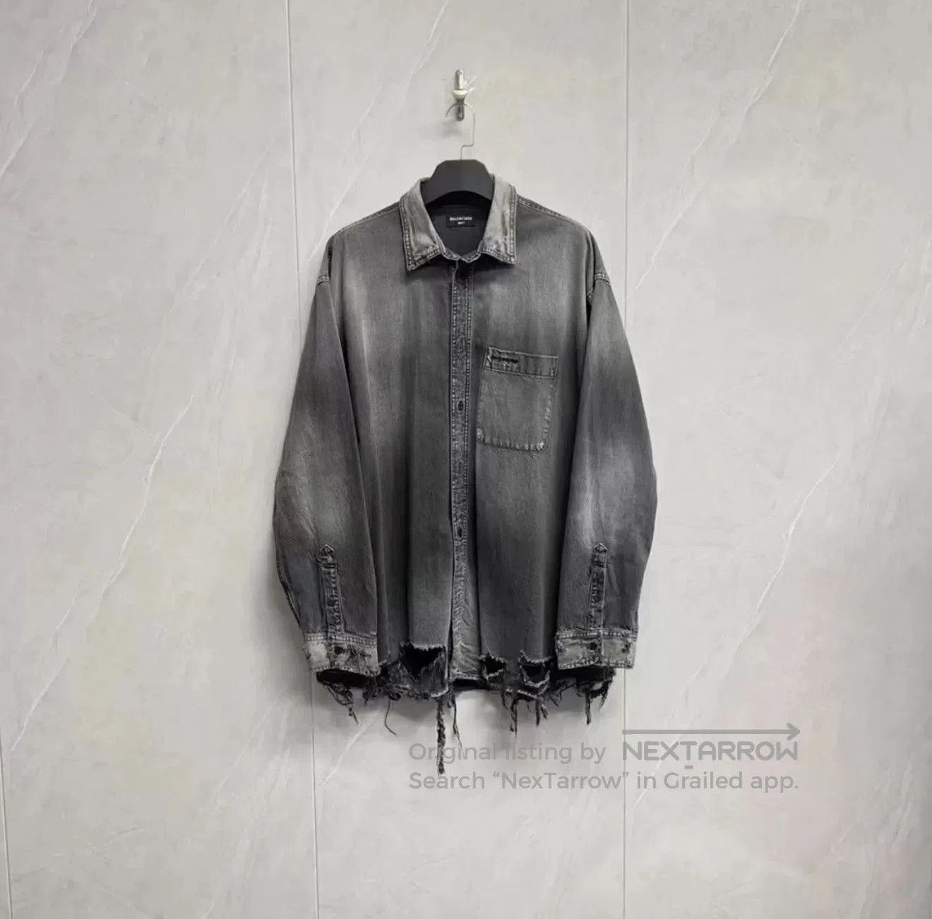 Balenciaga Balenciaga Embroidered Logo Denim Jacket. Size US M / EU 48-50 / 2 - 1 Thumbnail