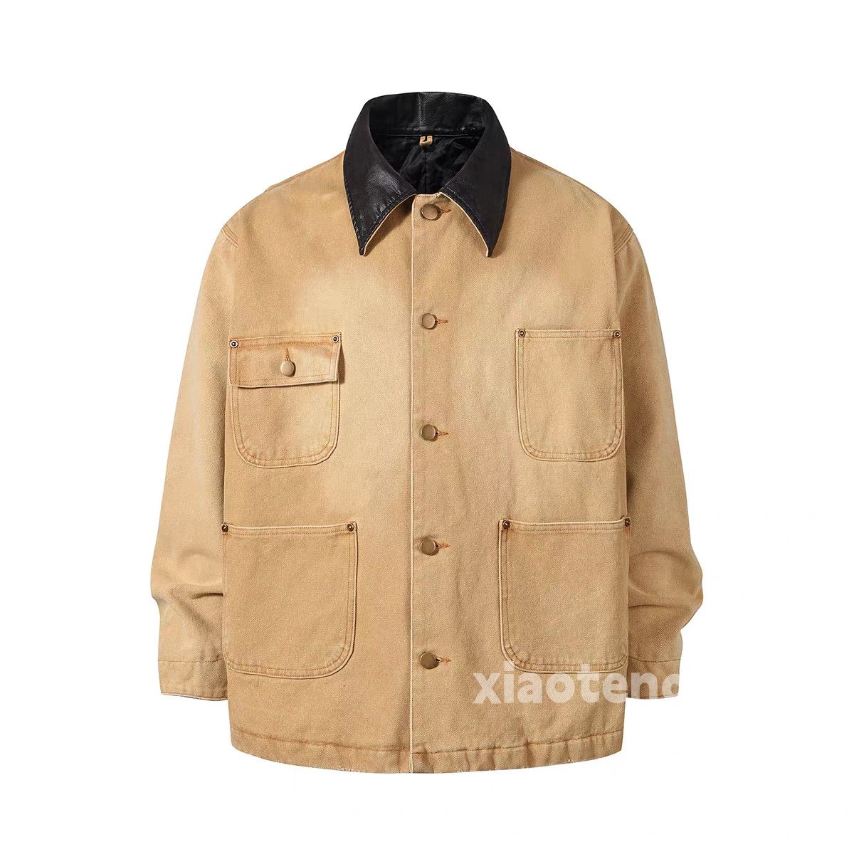 Utility Washed faded loose carpenter work jacket
