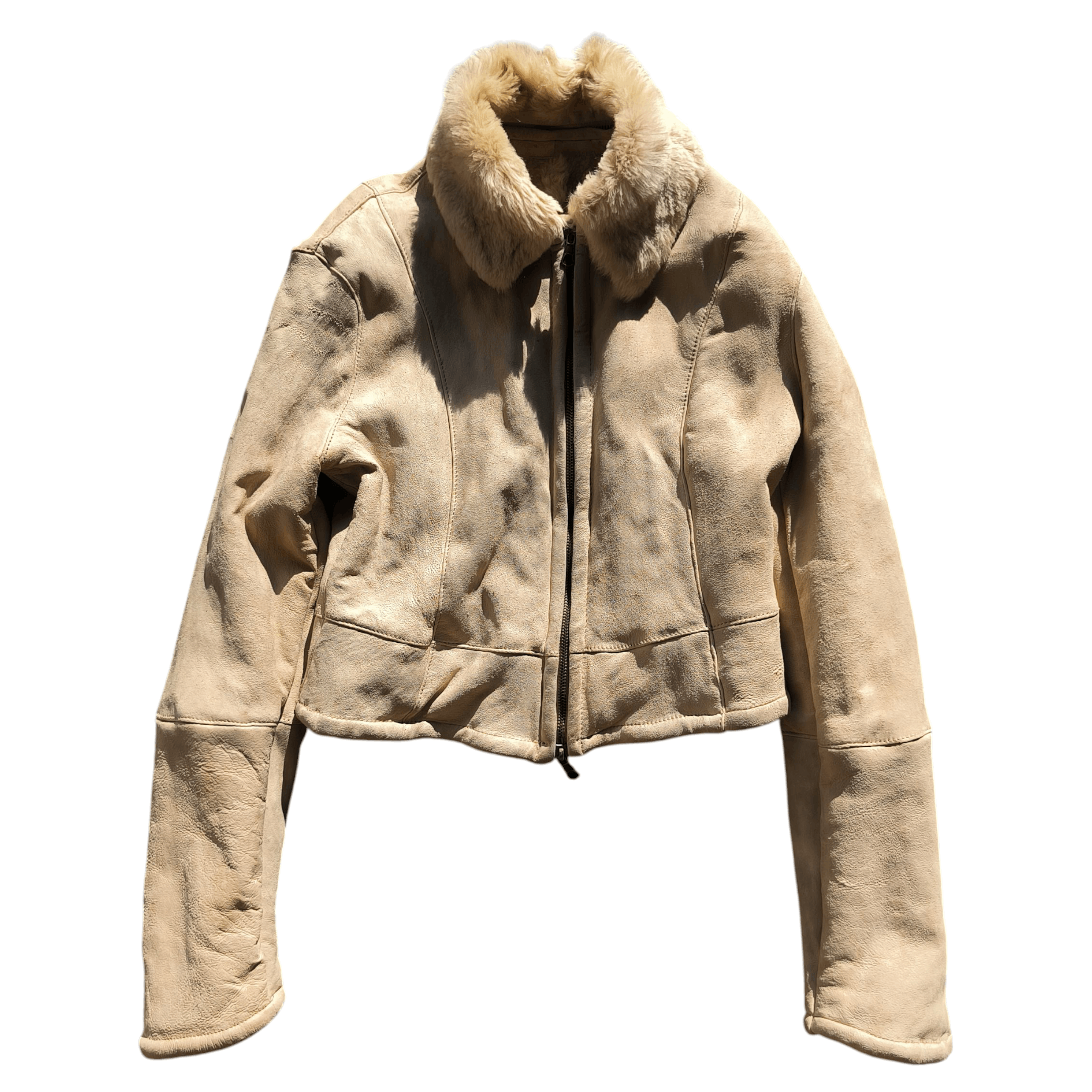 Emporio Armani Vintage 1990s Emporio Armani Leather Jacket Shearling Fur Size M / US 6-8 / IT 42-44 - 1 Thumbnail