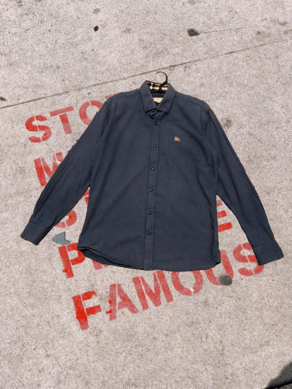 Burberry Burberry Vintage Burberry Shirt Collection Button Logo Size US M / EU 48-50 / 2 - 1 Thumbnail