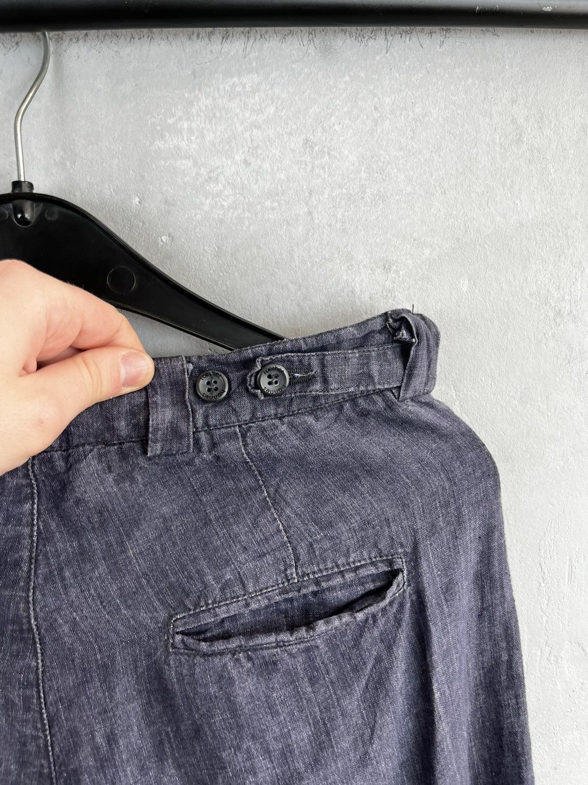 Other × hannes roether Hannes Roether Faded Gray Lace Linen Chino Pants Avant Garde Size US 31 - 11 Thumbnail
