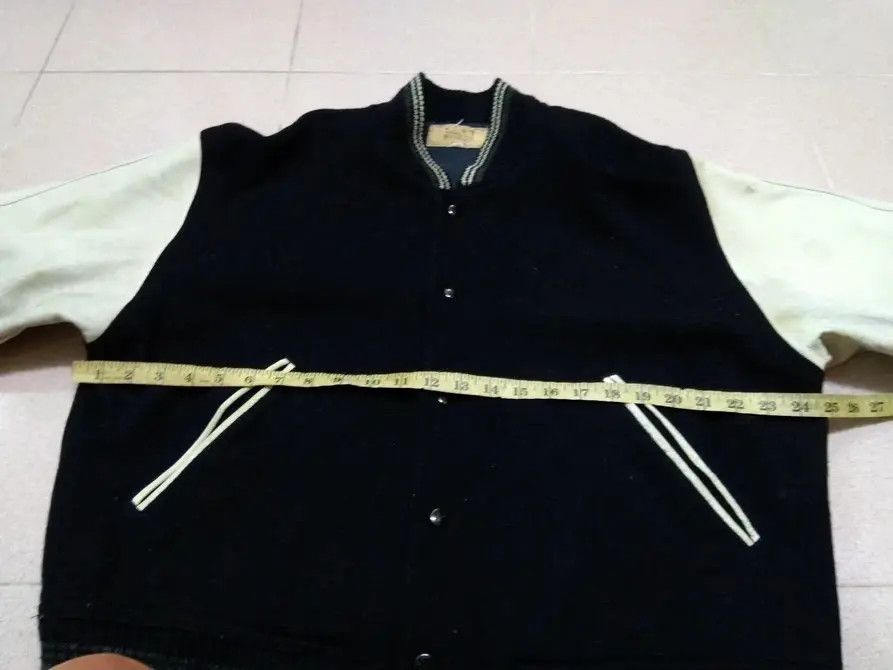 Vintage Melrose Varsity Jacket Leather Sleeve Size US M / EU 48-50 / 2 - 8 Thumbnail