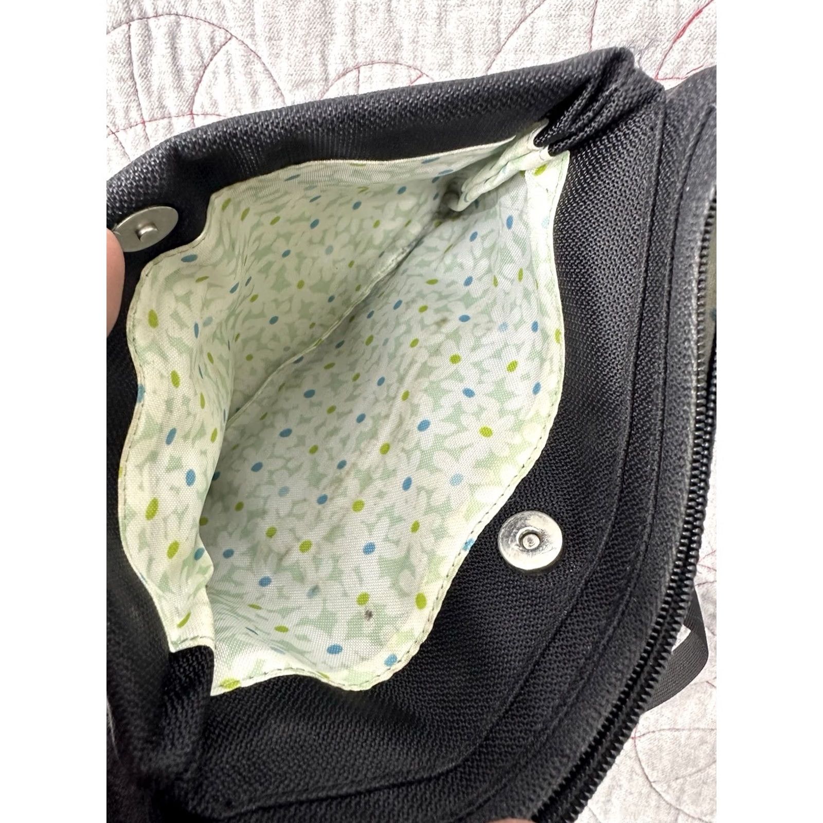 Vintage SHERPANI ZOOM Black Nylon Crossbody Purse Bag Small Women's Crossbody Bag Nylon Zipper Adjustable Strap Vintage: No Size ONE SIZE - 6 Thumbnail