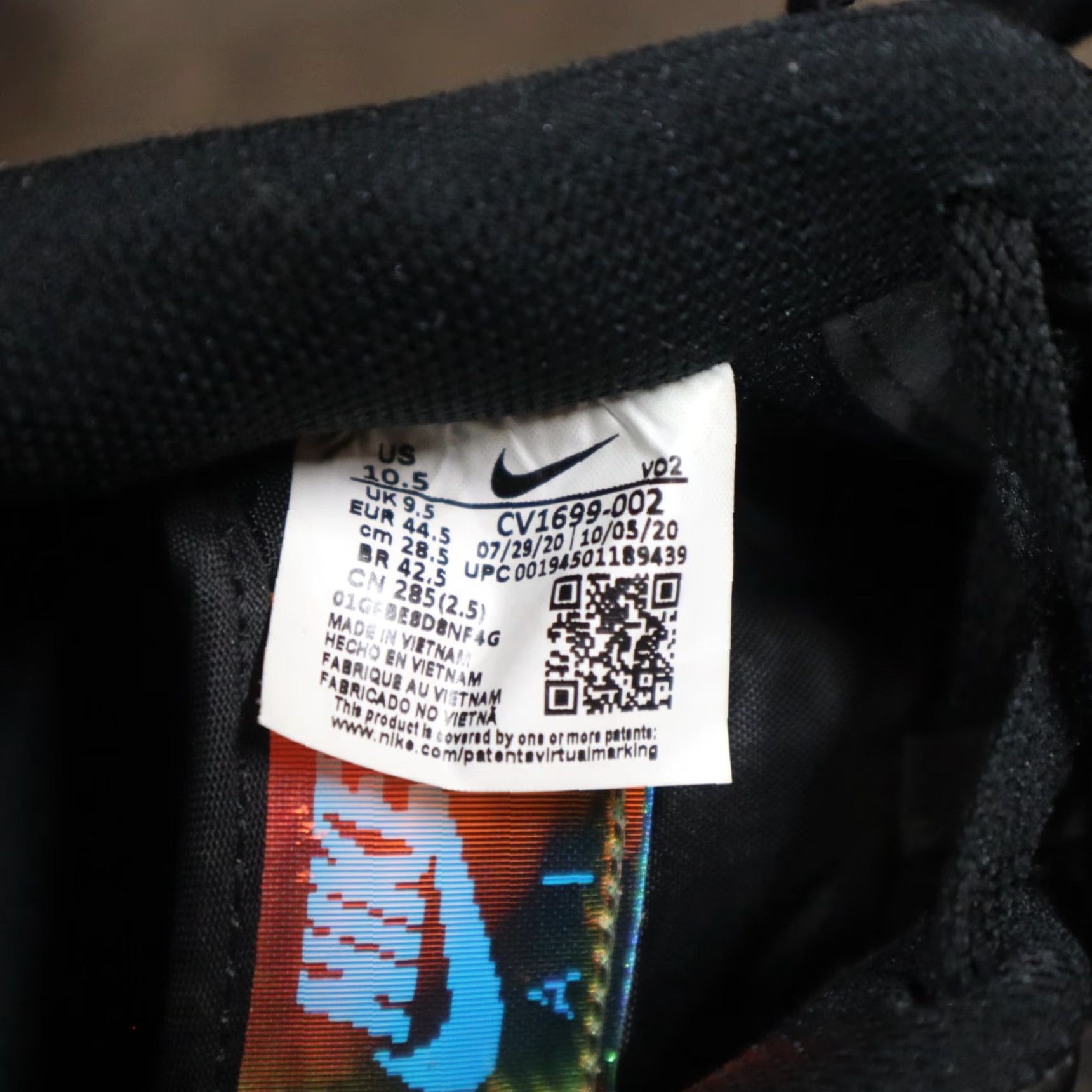 Nike Nike Air Force 1 ’07 Low Black Iridescent Pixel CV1699-002 Men’s Size 10.5 Shoes Size US 11 / EU 44 - 8 Thumbnail