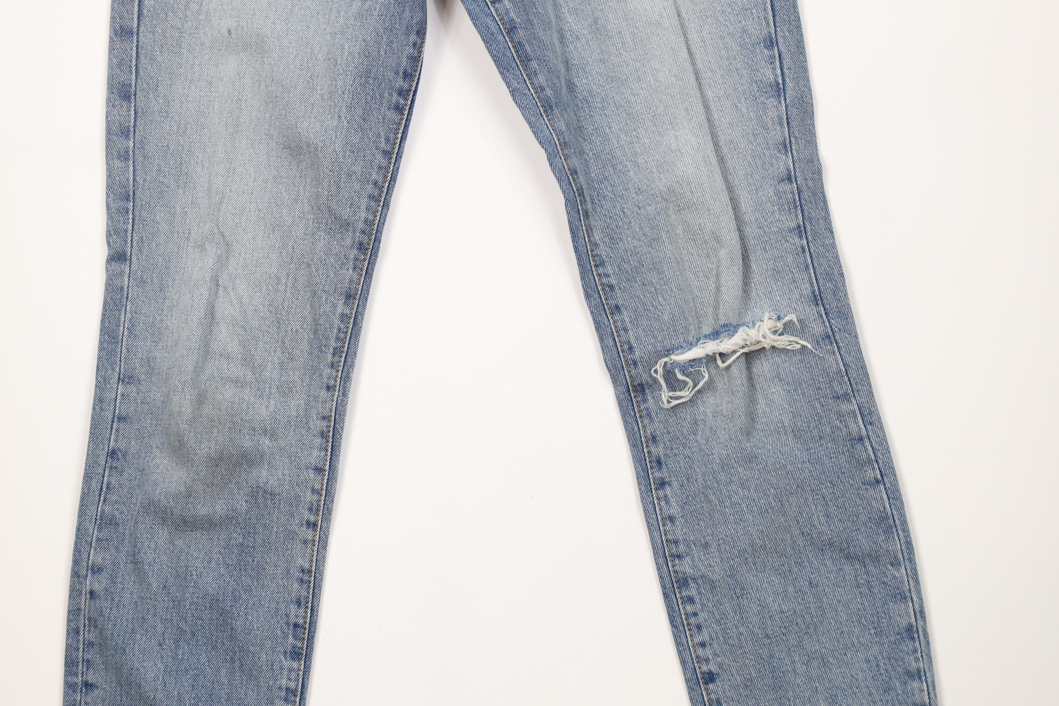 Free People Free People Raw Hem Button Fly Stretch Skinny Leg Jeans Size 27" / US 4 / IT 40 - 3 Thumbnail