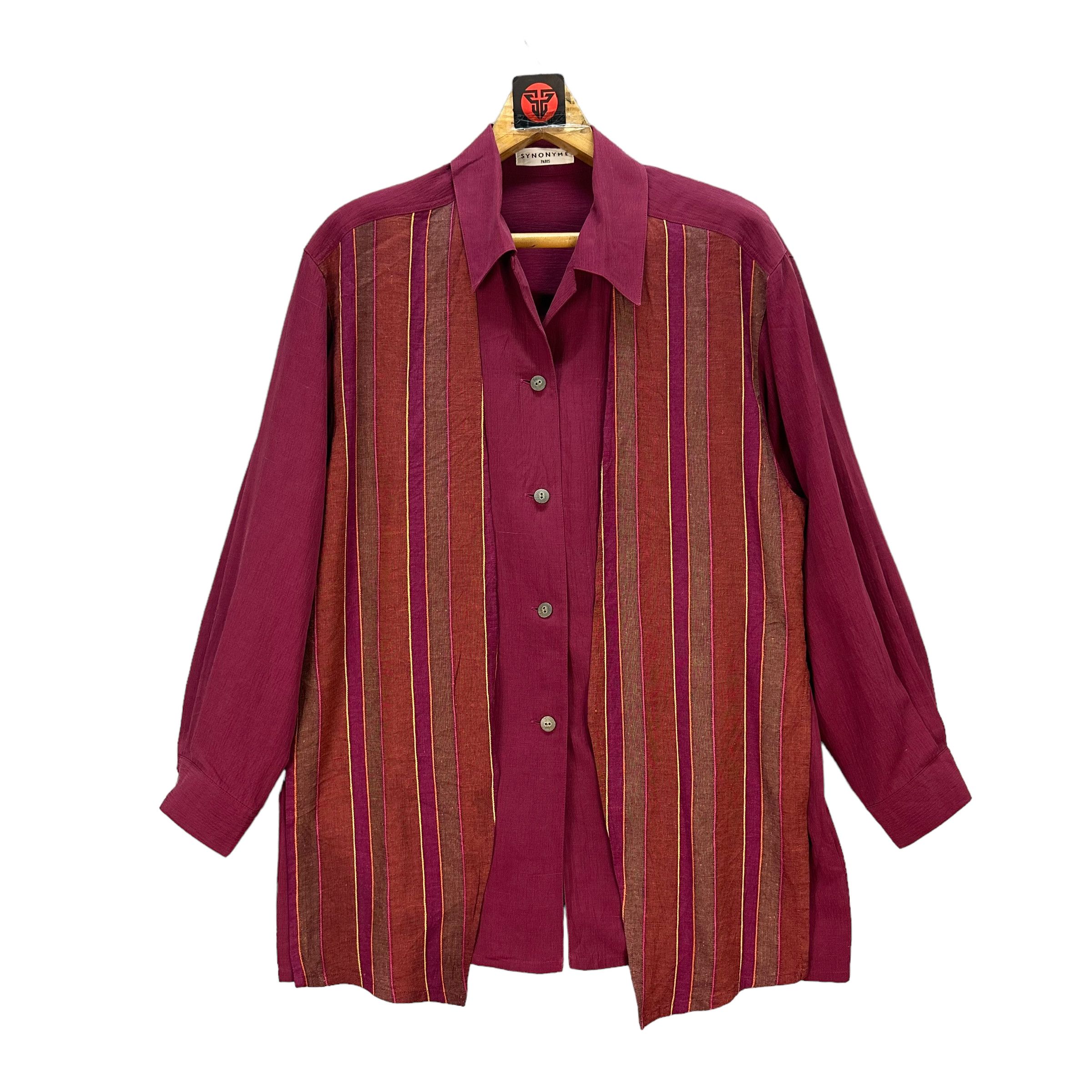 Japanese Brand SYNONYME PARIS STYLISH BUTTON UPS SHIRT #7697-165 Size M / US 6-8 / IT 42-44 - 2 Thumbnail
