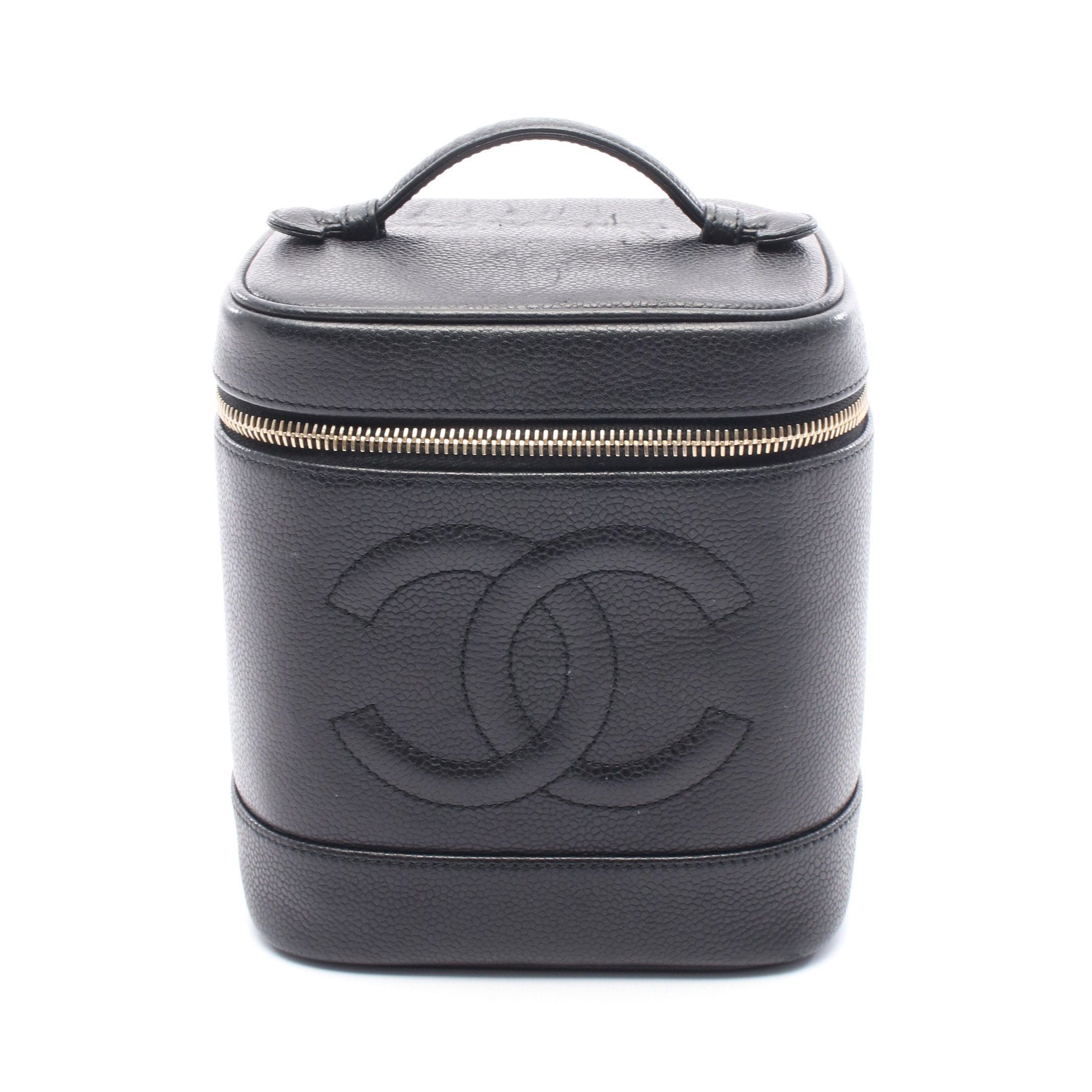 Chanel Chanel Coco Mark Handbag Vanity Bag Caviar Skin Black Gold Hardware Size ONE SIZE - 1 Thumbnail