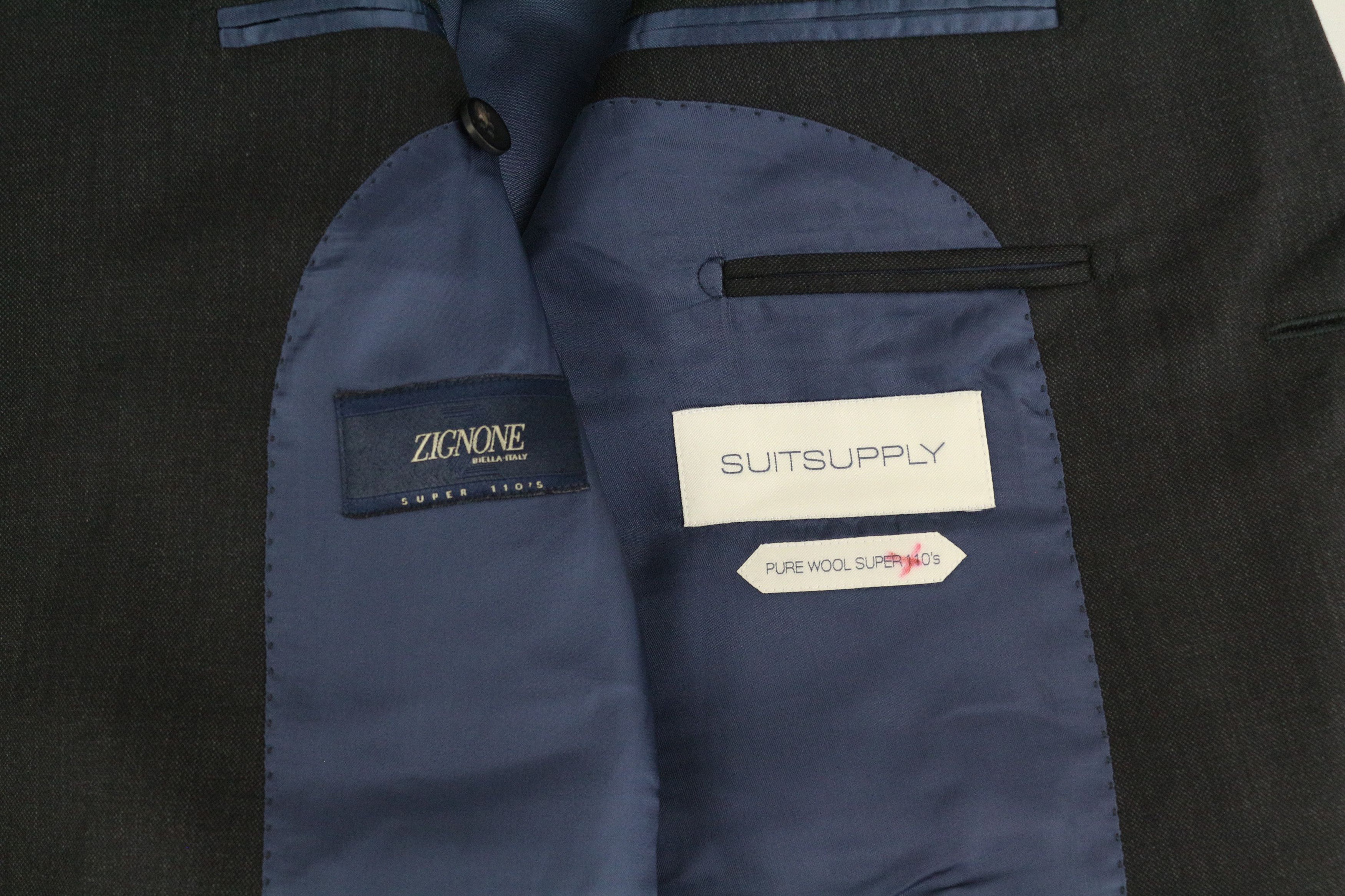 Suitsupply NAPOLI UK36R Wool Super 110's Grey Suit 61152 Size 36R - 9 Thumbnail