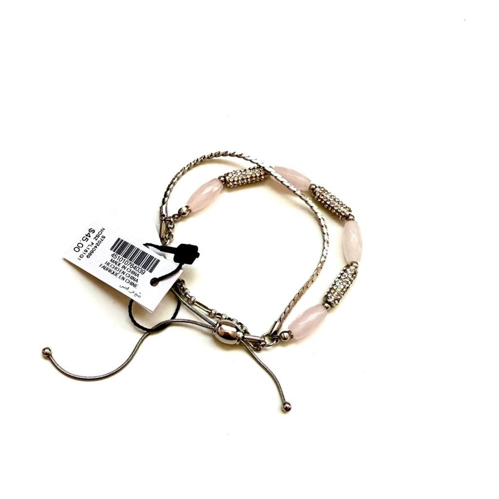 White House Black Market WHBM Rose Quartz Delicate Silver Jewelry Set NWT Size ONE SIZE - 4 Thumbnail