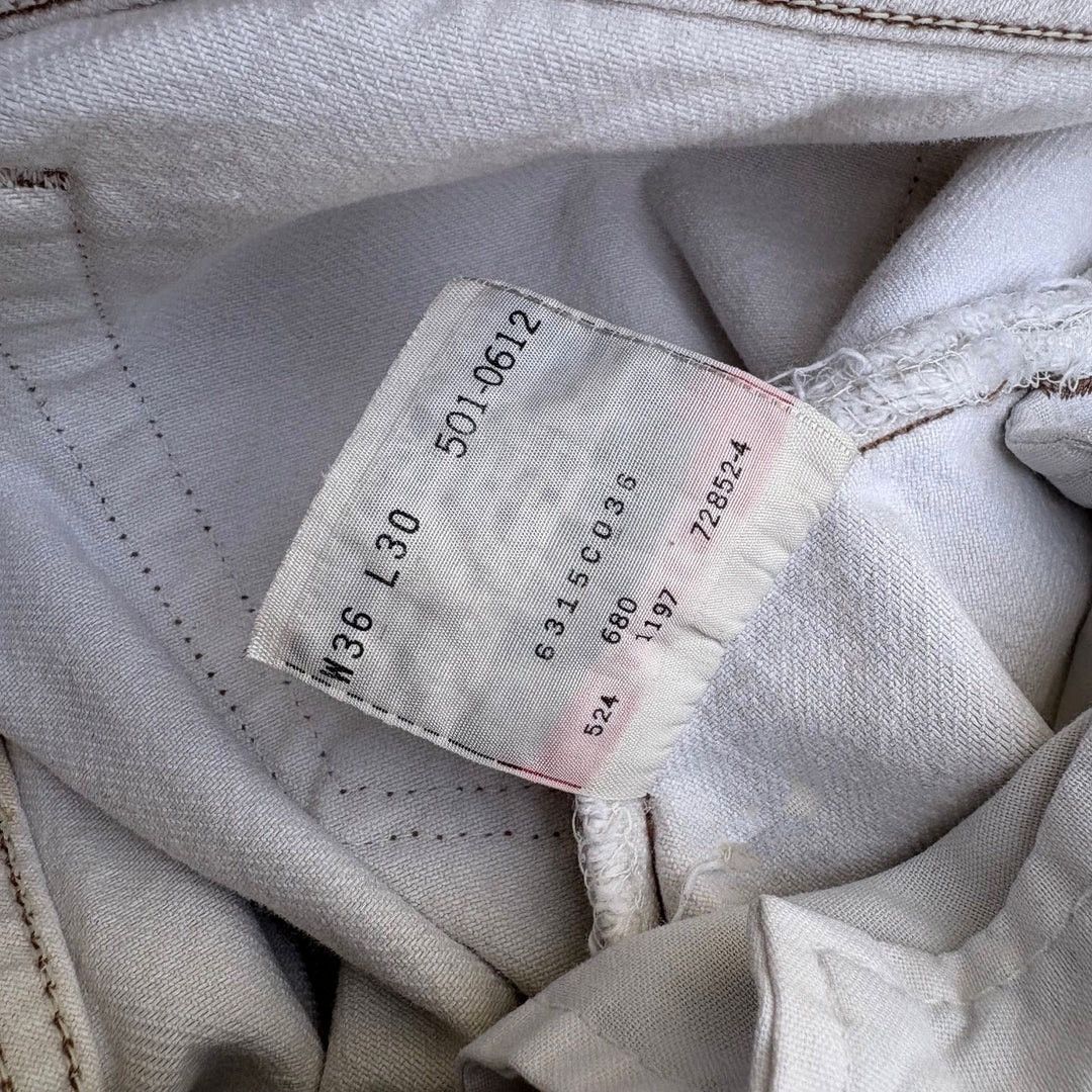 Levi's Levi’s 501 1990 90s Vintage W34 USA Made White Denim Jeans Size US 34 / EU 50 - 6 Thumbnail