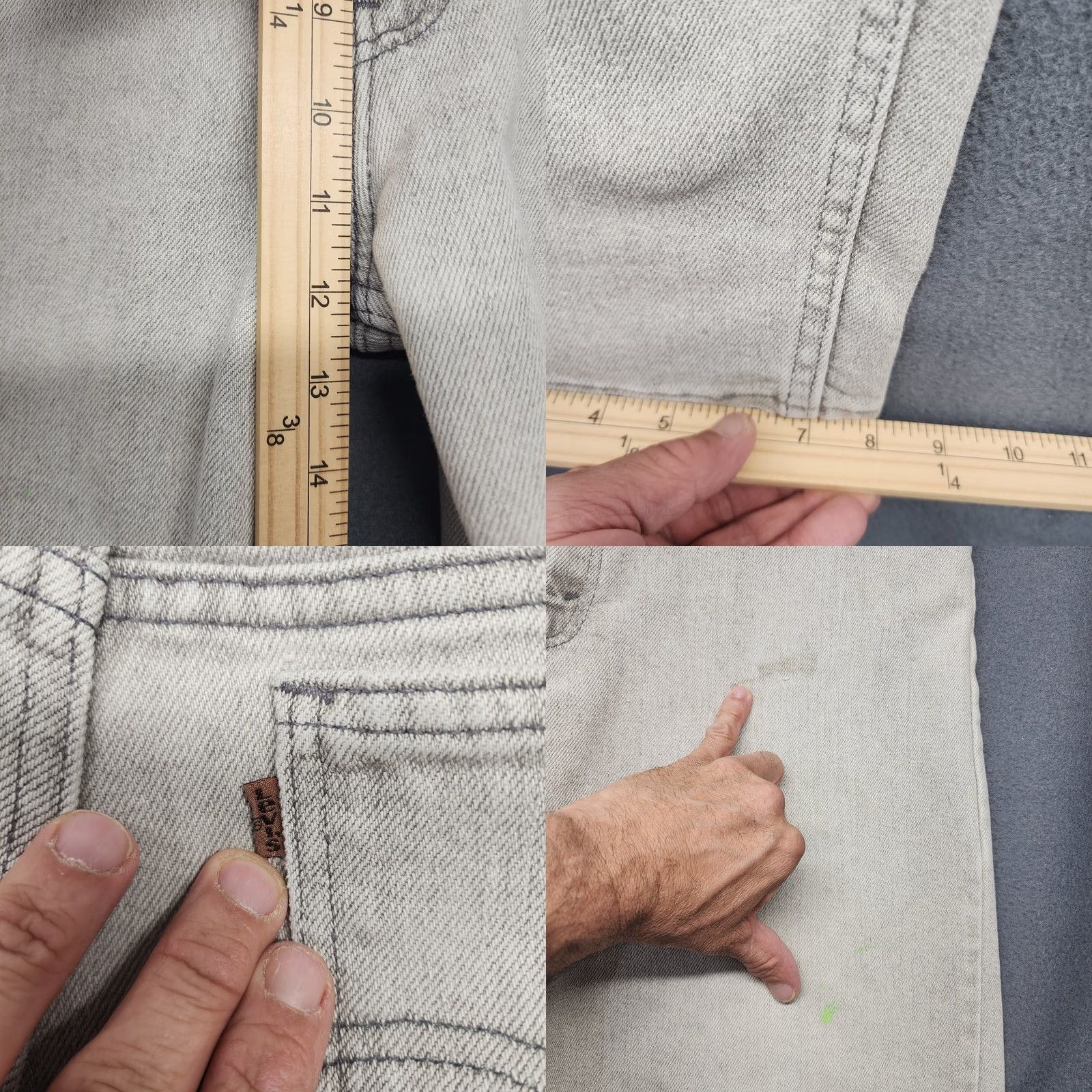 Levi's VINTAGE Levi's Jeans Men 36x30 Grey 540 Flex Distress Brown Tab 90s Tag 38x32 Jeans Mens Size US 36 / EU 52 - 8 Thumbnail
