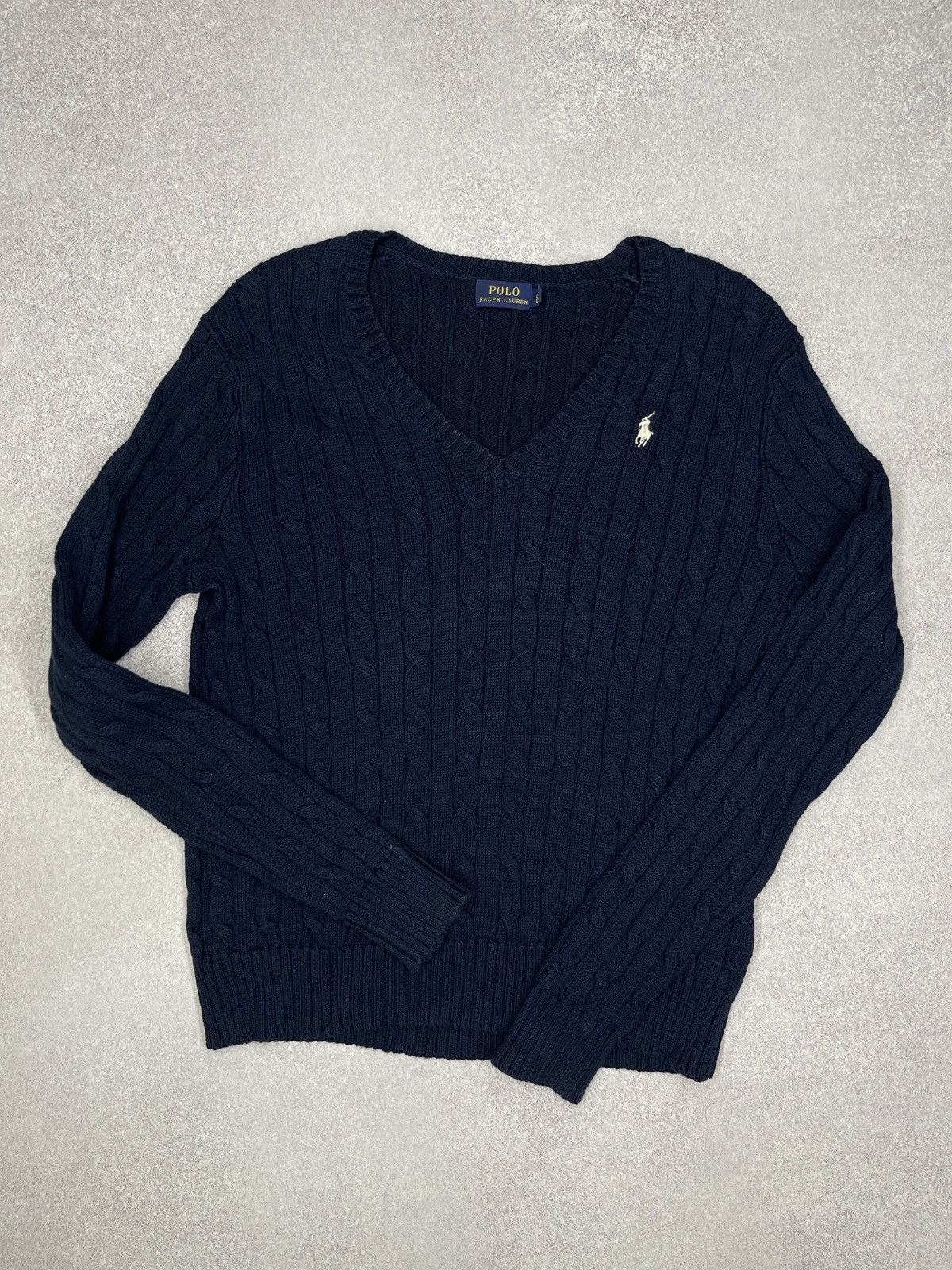 Polo Ralph Lauren Mens Polo Ralph Lauren Knitted Pullover Navy Y2K Rugby Size US L / EU 52-54 / 3 - 2 Thumbnail