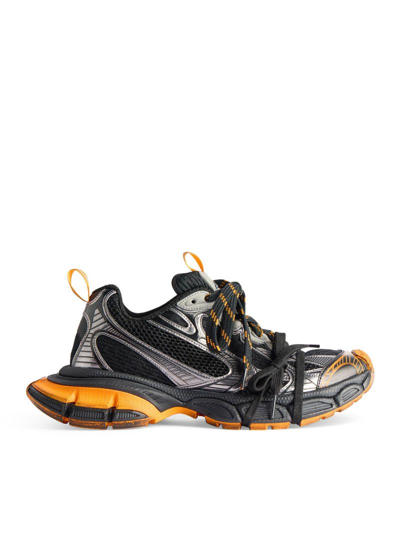 image of Balenciaga 3Xl Sneaker In Black, Orange And Gray Mesh And Polyurethane, Men's (Size 8)