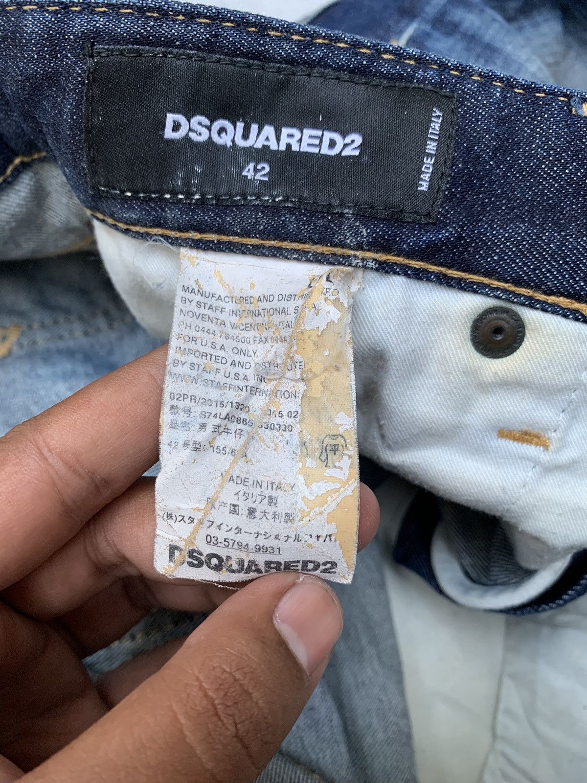 Dsquared2 DSQUARED2 Distressed Skiny Jeans S74LA0865 Size US 31 - 9 Thumbnail