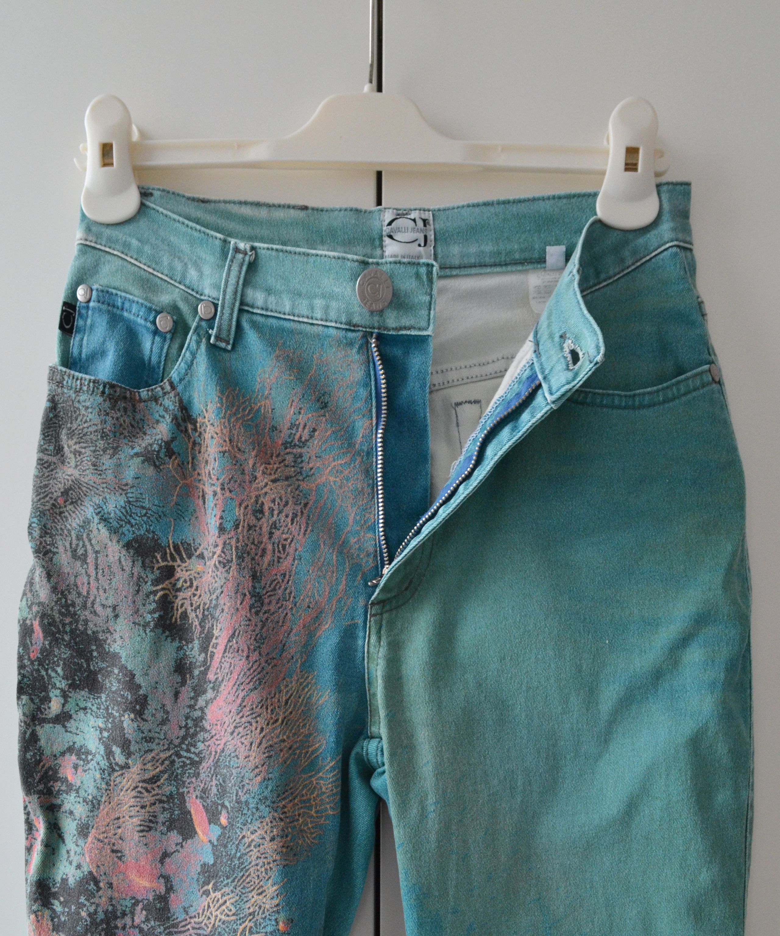 Roberto Cavalli Roberto Cavalli Jeans Pants Coral Print Vintage Denim 90s Size 30" / US 8 / IT 44 - 9 Thumbnail
