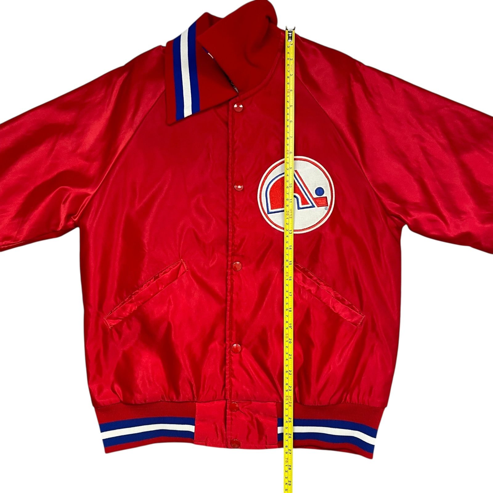 NHL RARE VTG 90s QUEBEC NORDIQUES STARTER SATIN JACKET COLLAR M Size US M / EU 48-50 / 2 - 7 Thumbnail