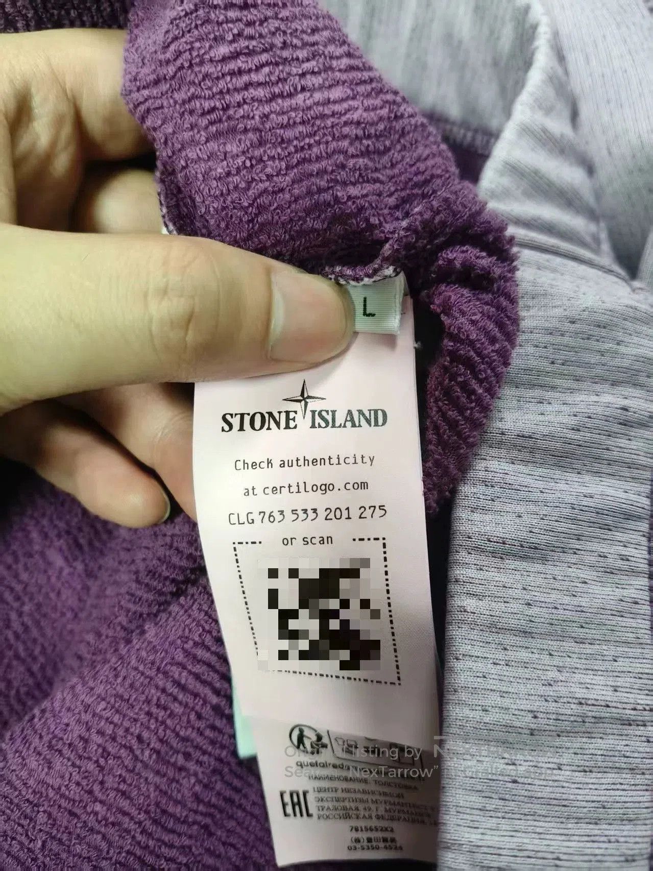 Stone Island stone island purple letter print sweatshirt m/L. Size US M / EU 48-50 / 2 - 7 Thumbnail