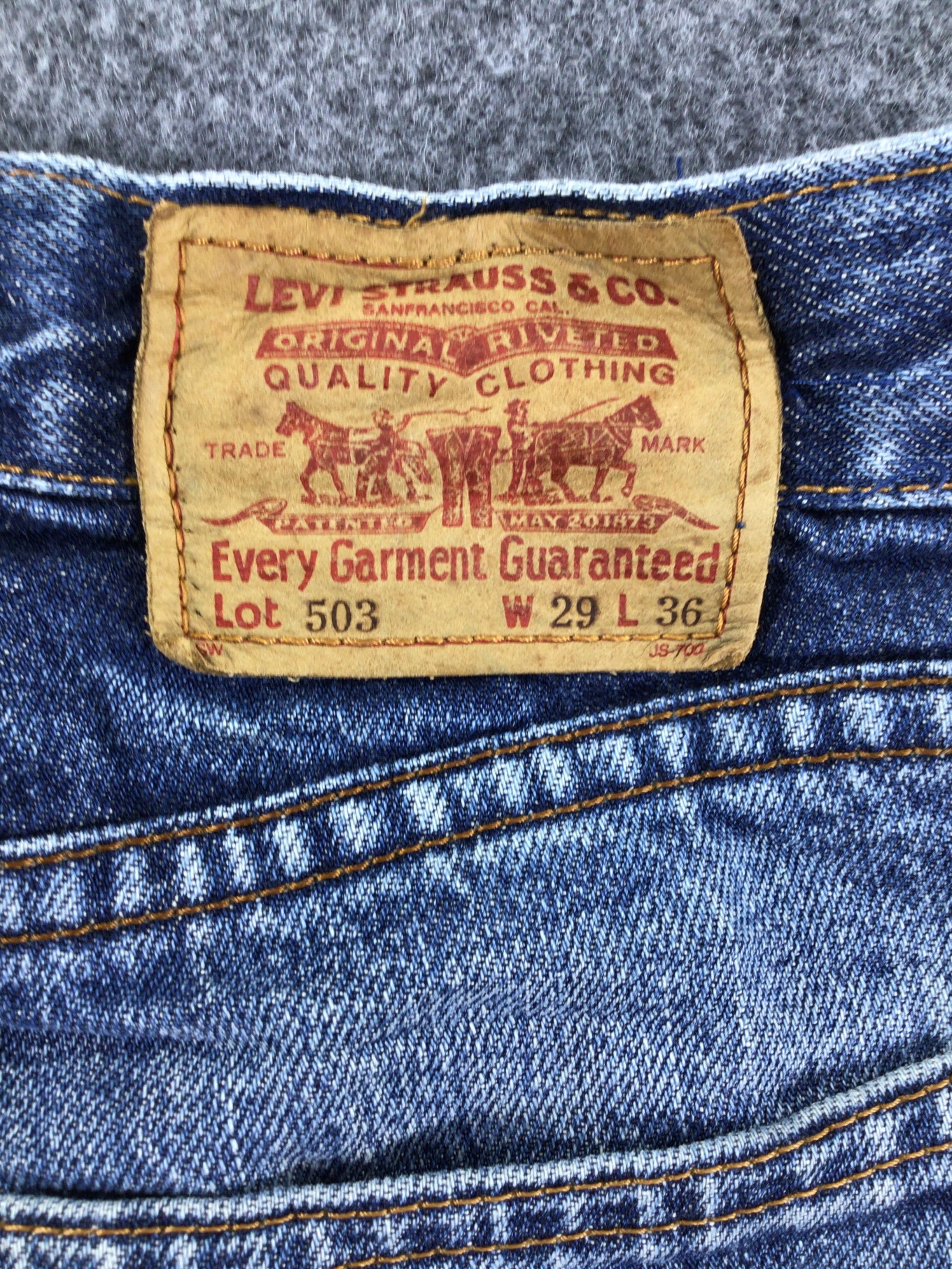 Levi's Vintage Levis 503 Jeans Faded Blue Denim KJ04 Size US 29 - 5 Thumbnail