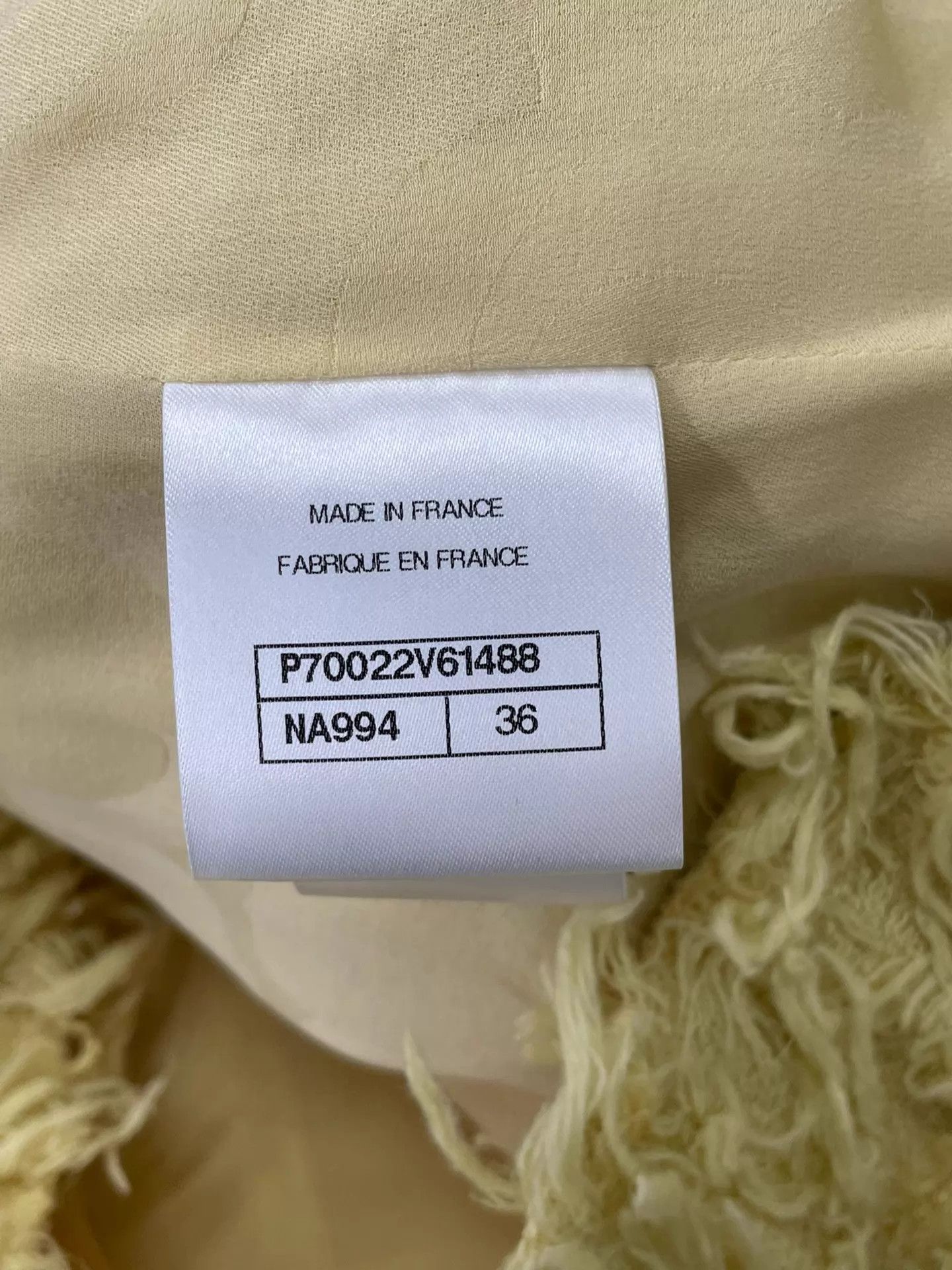 Chanel Chanel canary yellow fringed jacket 36 Size XS / US 0-2 / IT 36-38 - 5 Thumbnail