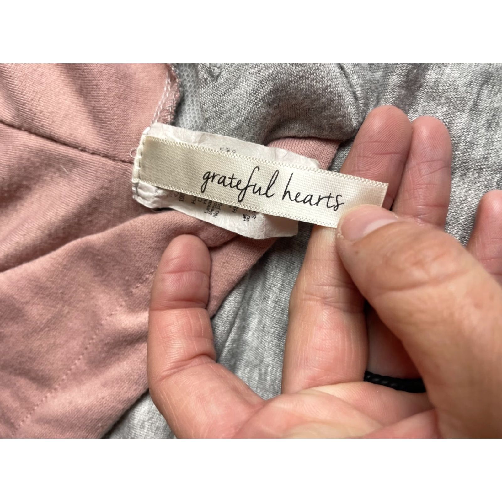 Vintage Grateful Hearts Sweater Women's Gray Hooded Pullover Long Sleeve Kangaroo Pocket Pac t Hoodie Shirt Womens L Gray Modern Outdoor Size L / US 10 / IT 46 - 6 Thumbnail