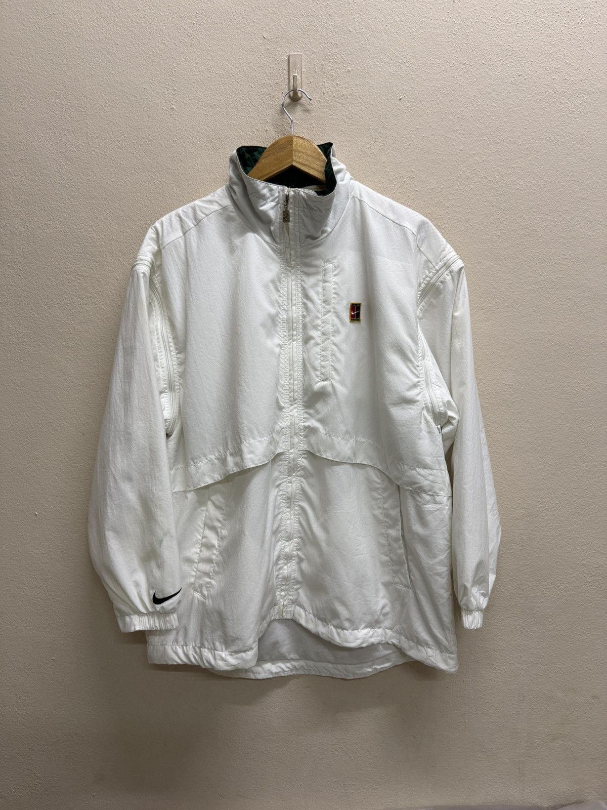Nike Vintage 90s Nike Tennis Court Covertiable Sleeve Jacket Size US XL / EU 56 / 4 - 19 Thumbnail