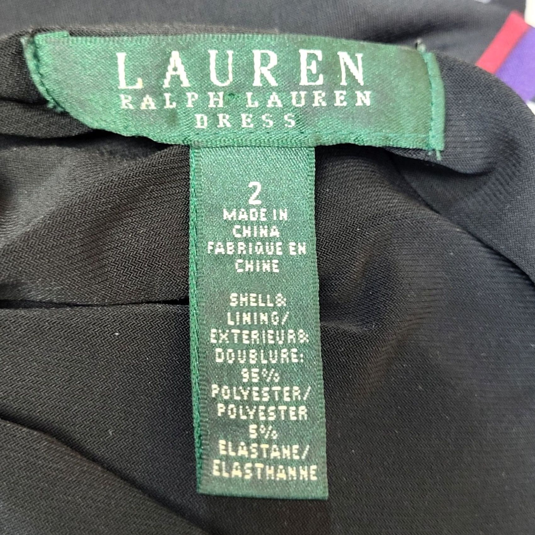 Ralph Lauren Lauren Ralph Lauren Sheath Dress Womens 2 Geometric Chevron Print Black Multicolor Jersey Knit Office Workwear Mod Size XS / US 0-2 / IT 36-38 - 5 Thumbnail
