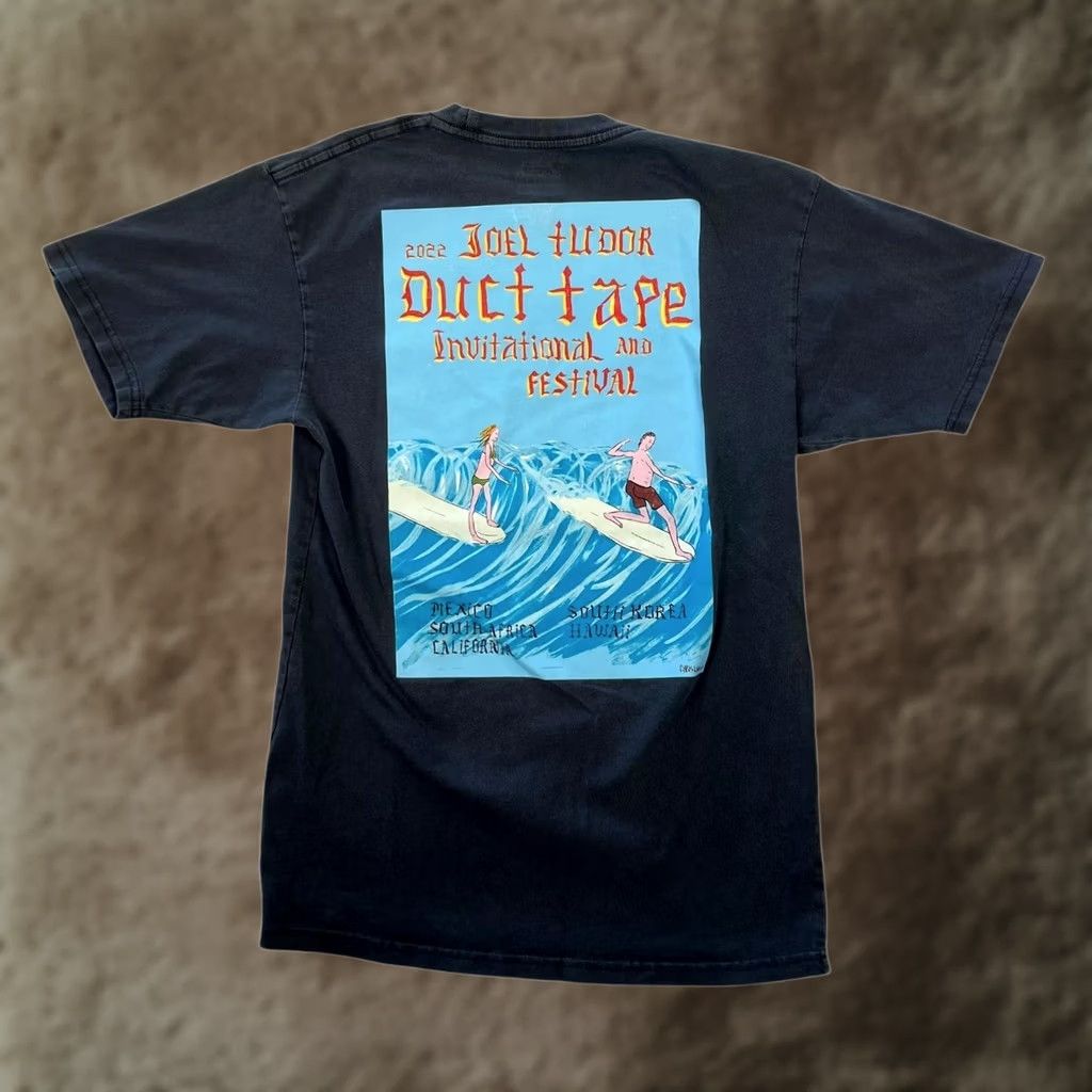 Vans VANS Joel Tudor Duct Tape T-Shirt Mens Small Black Graphic Surf Festival 2022 Size US S / EU 44-46 / 1 - 1 Thumbnail