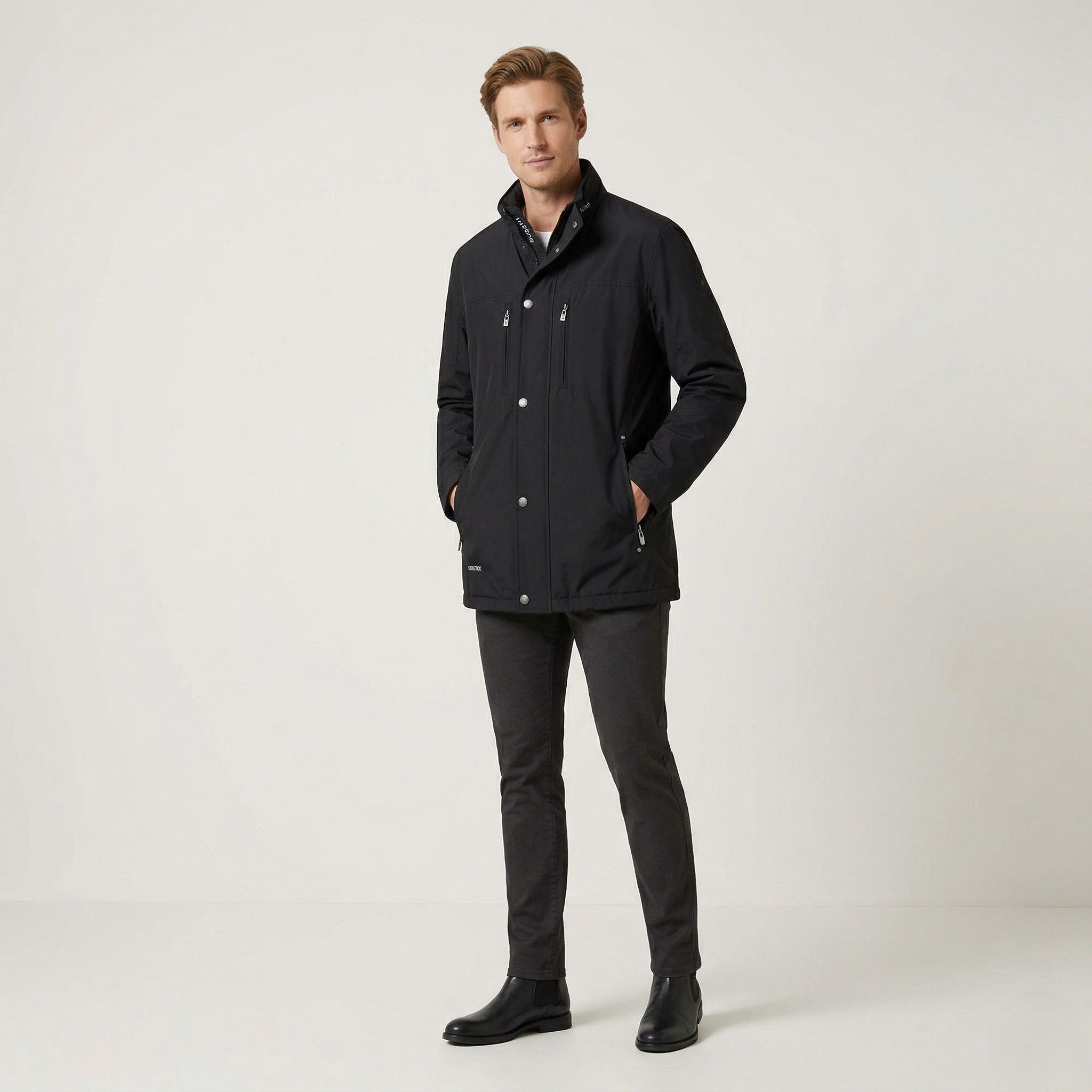 Bugatti Bugatti Men 26 L Jacket Black Long Gore-Tex 5689 Size US L / EU 52-54 / 3 - 1 Thumbnail