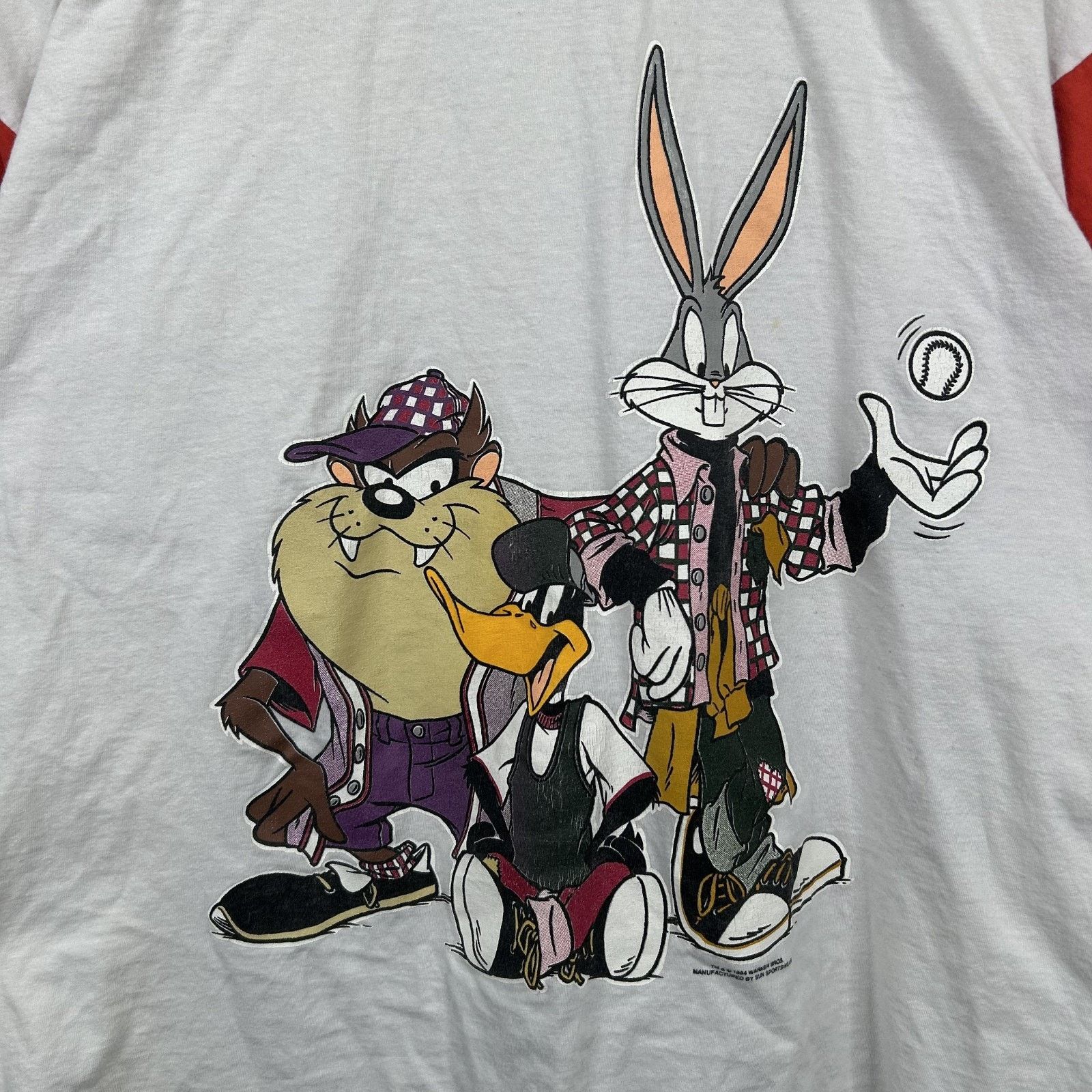 Other Vintage Bugs Bunny & Taz Button-Up Baseball Style Tee Large Size US L / EU 52-54 / 3 - 8 Thumbnail