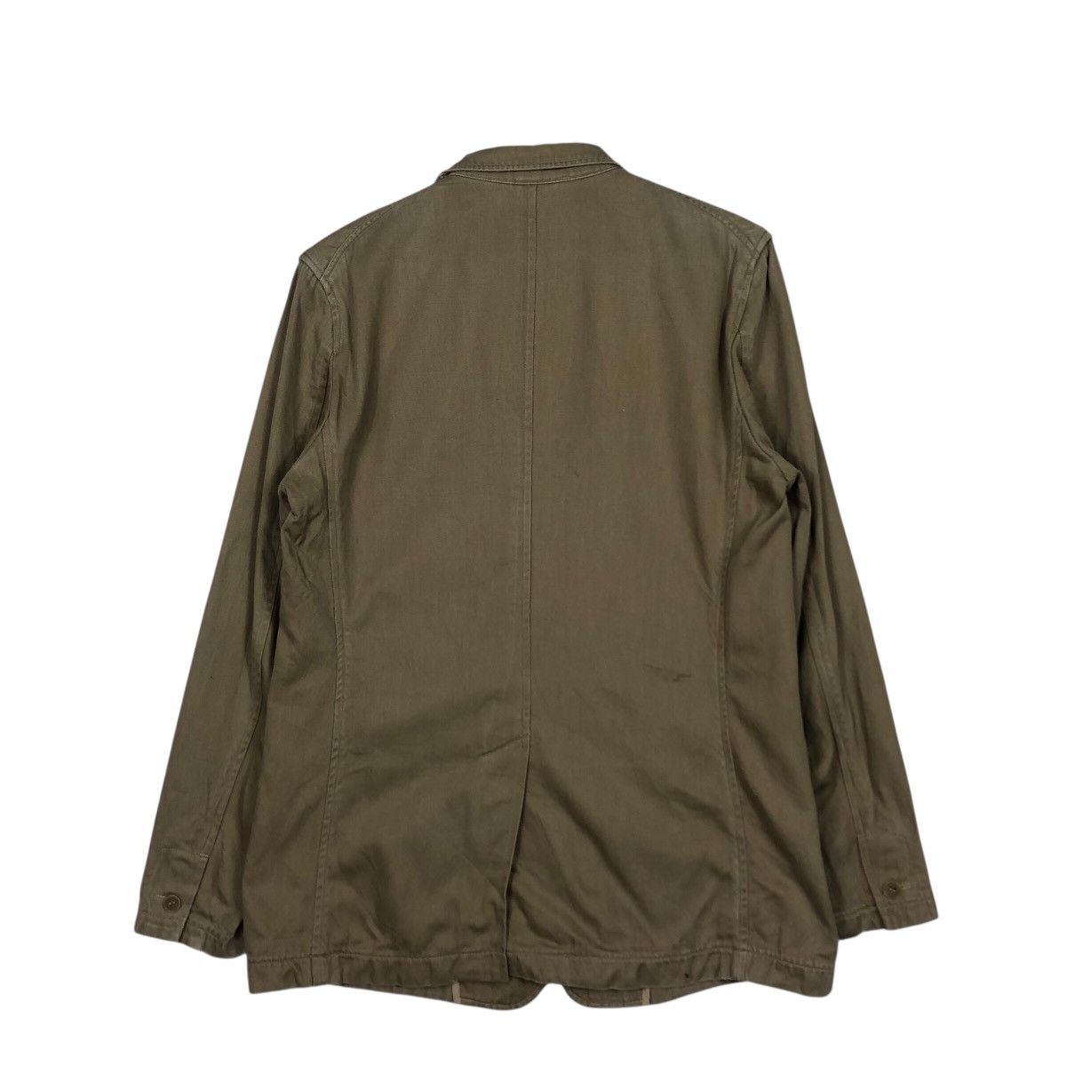 Japanese Brand SHIPS Japan Washed Cotton Work Blazer in Olive Issey Miyake Size US M / EU 48-50 / 2 - 9 Thumbnail