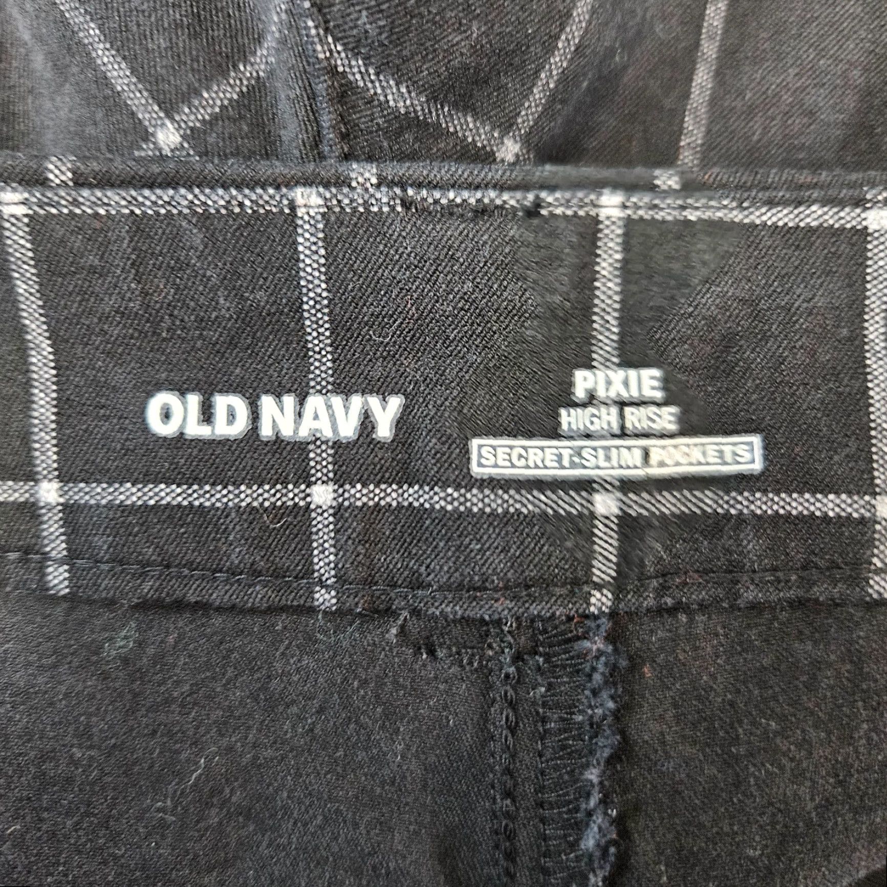 Old Navy Old Navy Womens Pixie Ankle Pants Sz 6 Black White Windowpane Cotton Blend Size 28" / US 6 / IT 42 - 7 Thumbnail