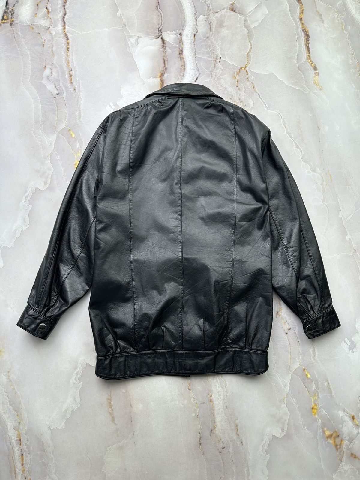 Japanese Brand Vintage Leather Jacket (E1) Size S / US 4 / IT 40 - 10 Thumbnail