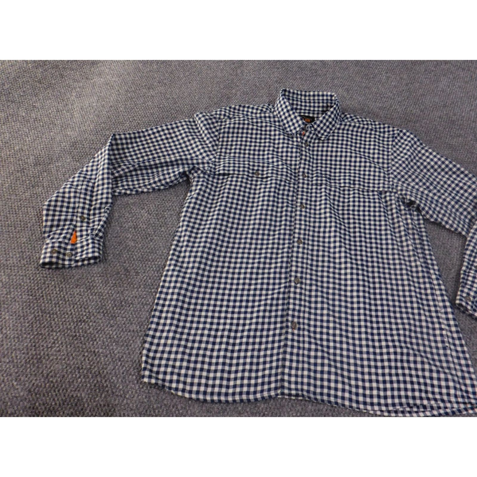 Orvis Orvis Trout Bum Shirt Mens Large Blue White Gingham Check Flannel Shirt Button-Up Lightweight Outdoor Fishing Size US L / EU 52-54 / 3 - 3 Thumbnail