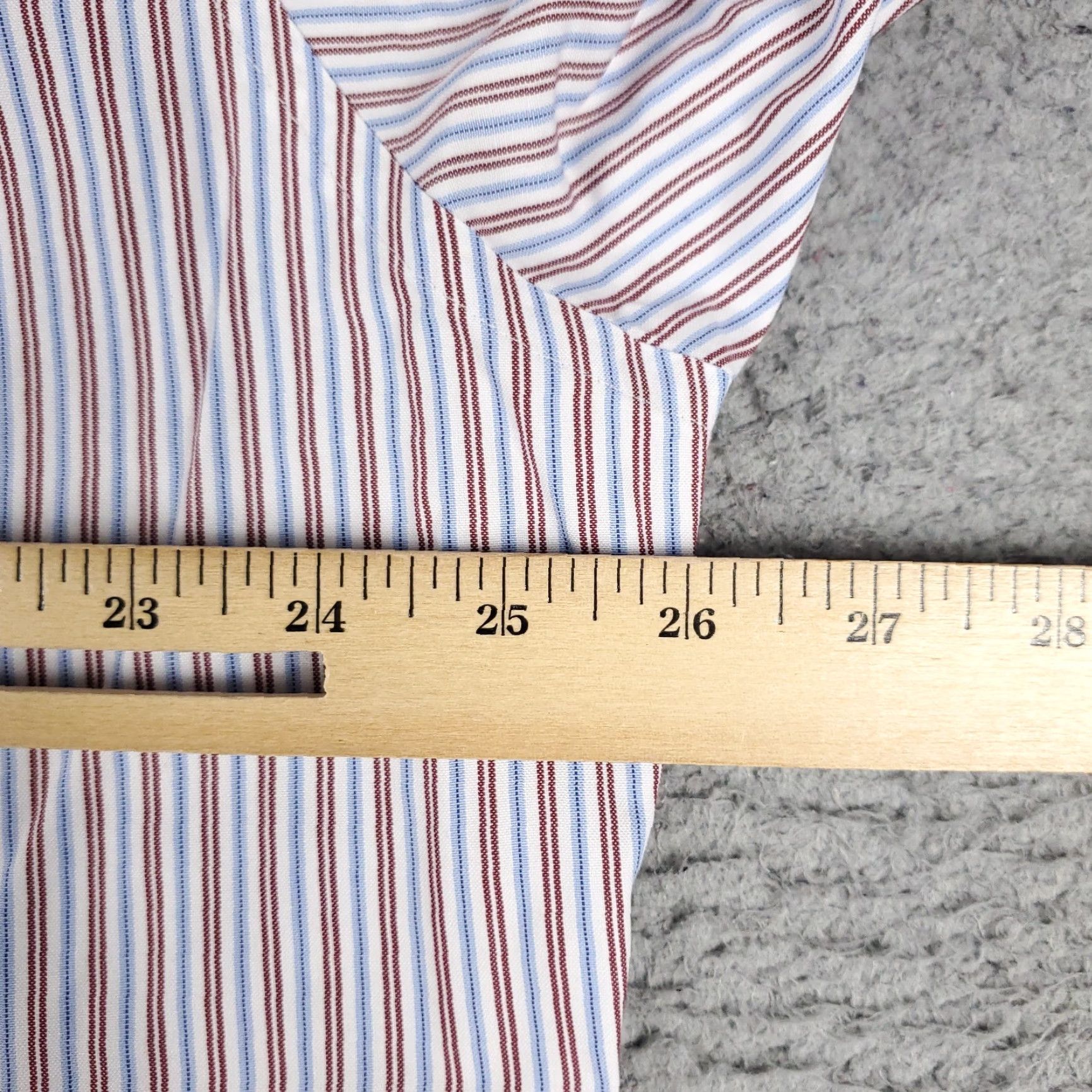 Brooks Brothers Brooks Brothers Dress Shirt Mens 16 Red Striped Long Sleeve Button Classic Regular Fit Size 42R - 5 Thumbnail